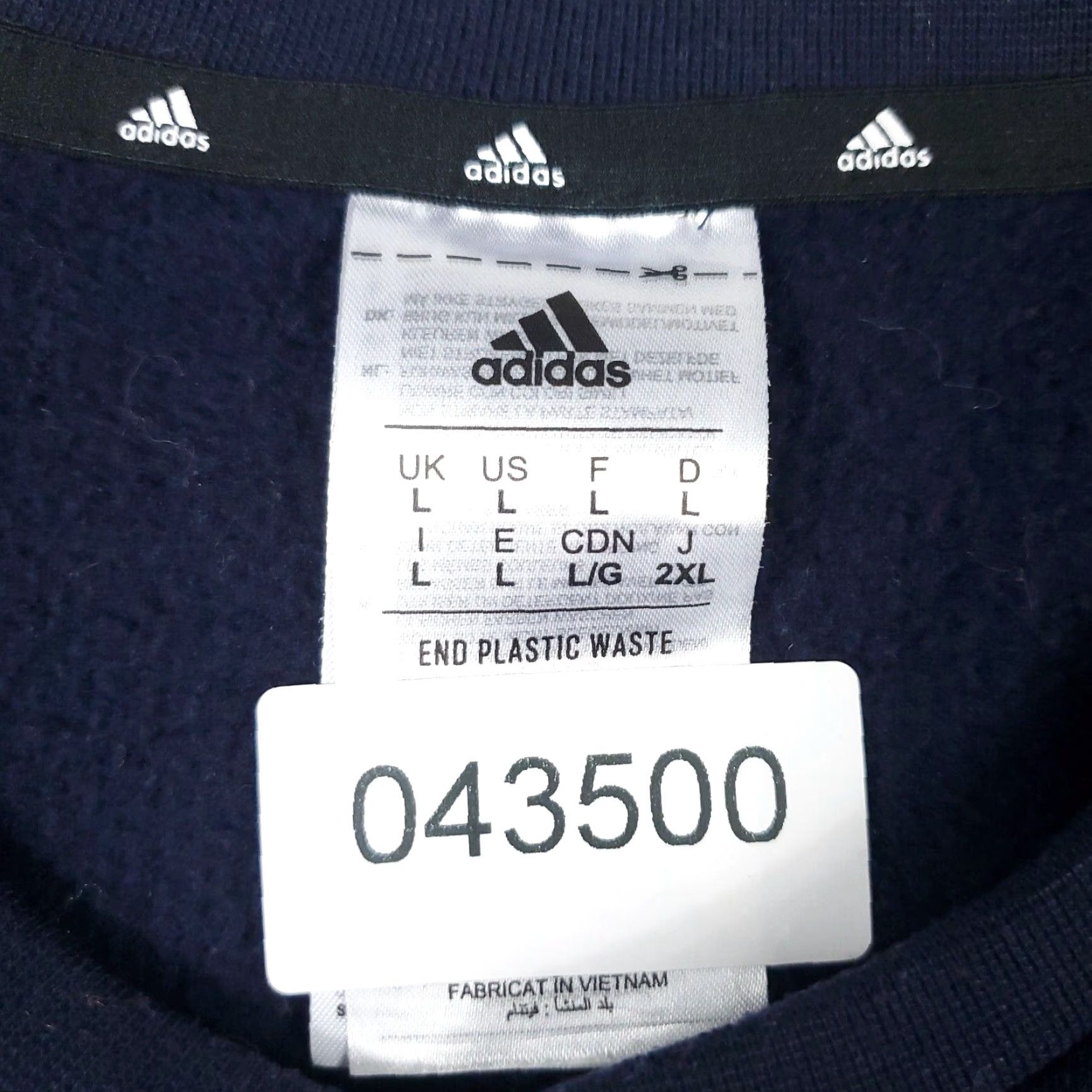 Adidas Adidas Mens Large Blue Logo Casual Pullover Sweatshirt Size US L / EU 52-54 / 3 - 8 Thumbnail