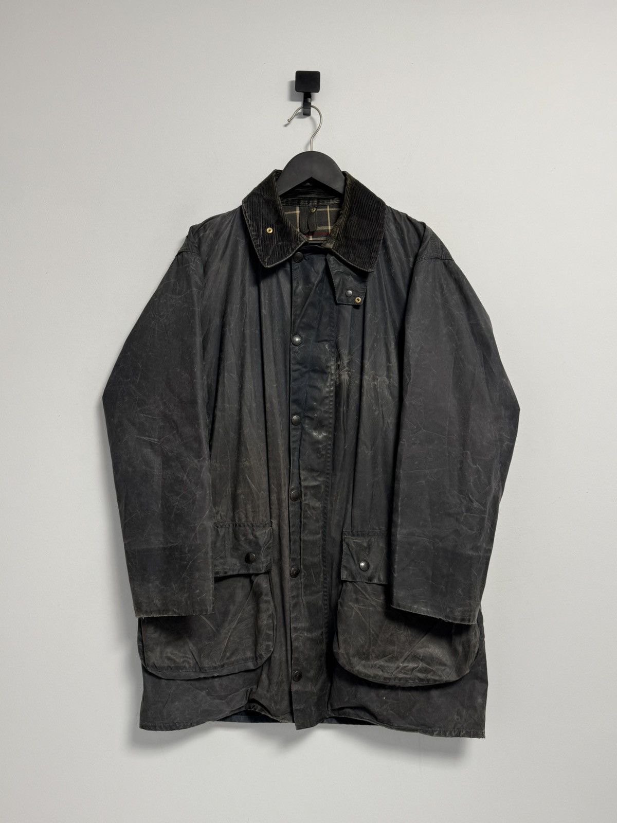 Barbour Barbour Border Wax Jacket Mens C40 102cm Navy Blue Vintage Size US XL / EU 56 / 4 - 1 Thumbnail