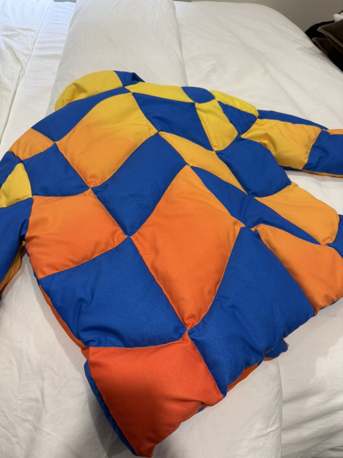 ERL ERL Puffer Jacket Blue, Orange, and Yellow Checkered L Size US L / EU 52-54 / 3 - 8 Thumbnail