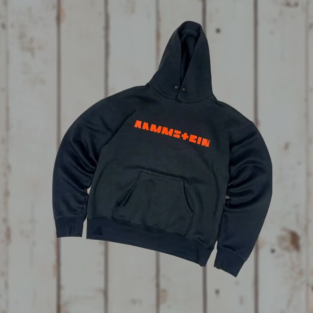 Logo 7 VINTAGE Rammstein Hoodie Main Logo Black Size L Men's 2005 00s Rock Size US L / EU 52-54 / 3 - 1 Thumbnail