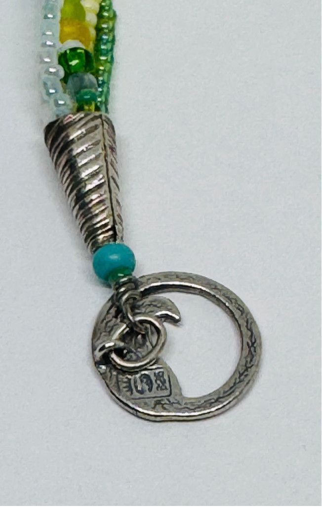 The Unbranded Brand Boho Glass Seed Bead Bracelet w/ Sterling Toggle Clasp 7.5" Size ONE SIZE - 4 Thumbnail