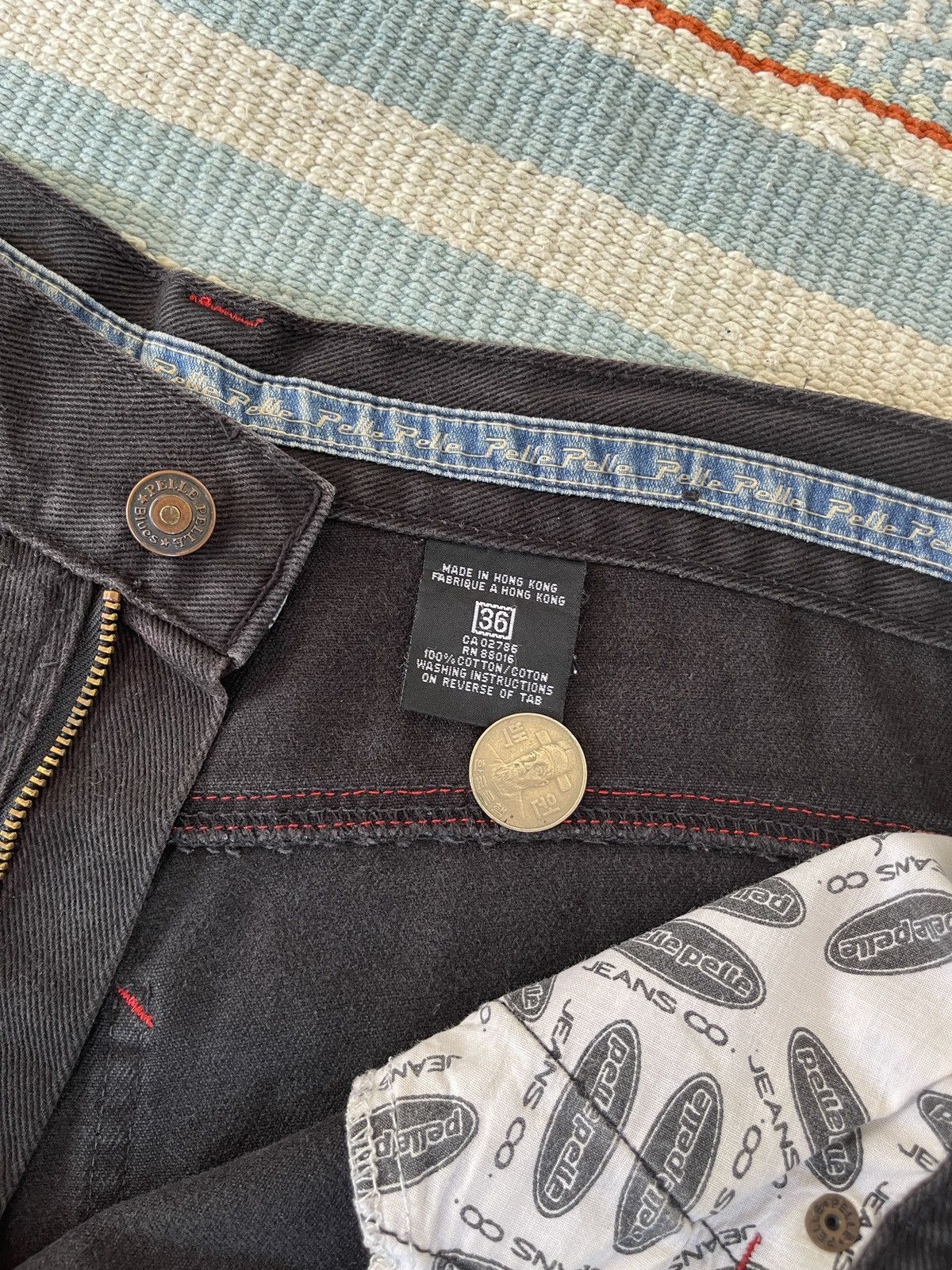 Marc Buchanan Vintage 90s🔥PELLE PELLE🔥Carpenter Baggy Faded Jeans Size US 35 - 13 Thumbnail