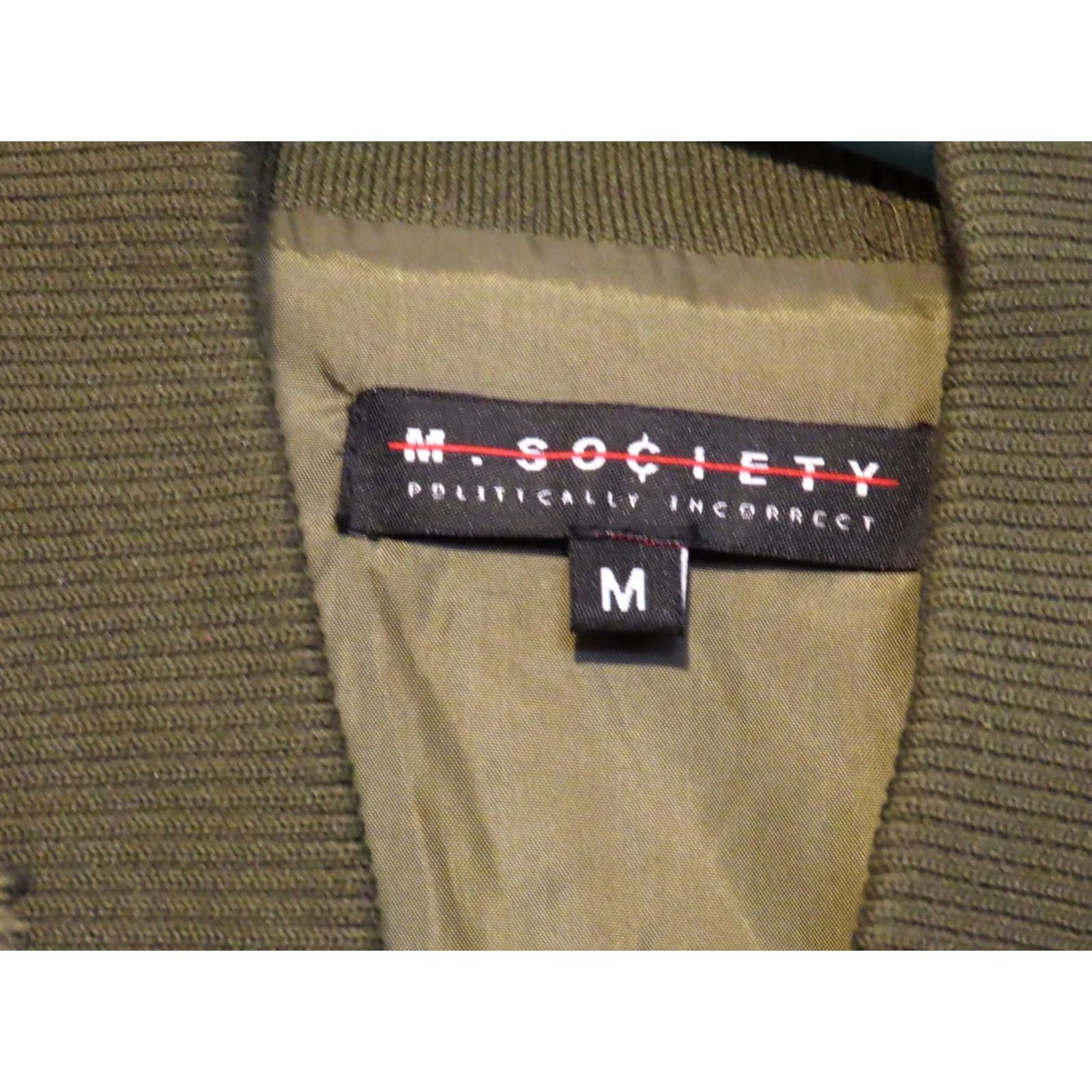Vintage M Society Jacket Bomber Green M Medium Men Full Zip Coat Size US M / EU 48-50 / 2 - 3 Thumbnail