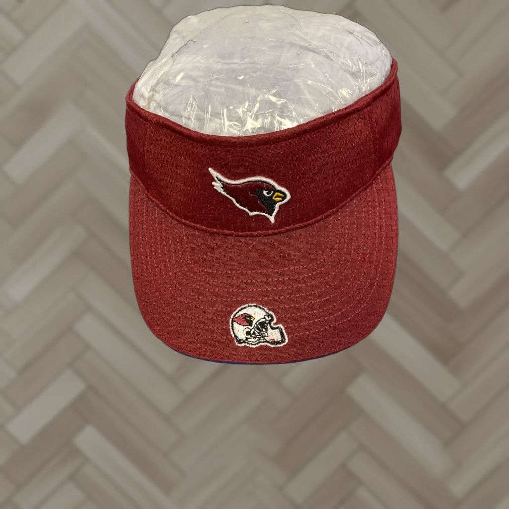 NFL VINTAGE Arizona Cardinals Sun Visor Strapback NFL Mens One Size Maroon Football NFL Fans Size ONE SIZE - 1 Thumbnail