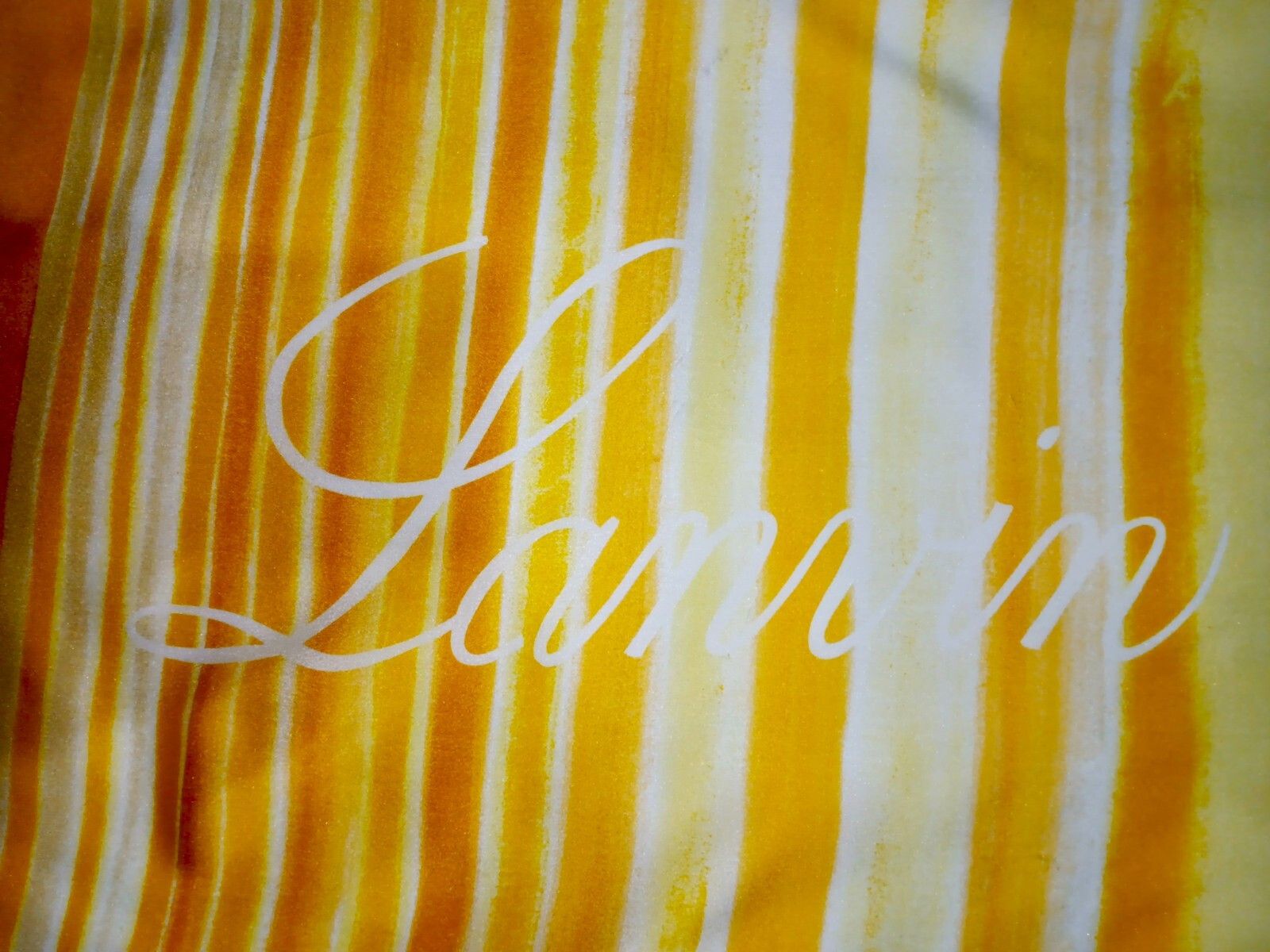 Lanvin LANVIN Paris Geometric Yellow Vintage Silk Scarf Size ONE SIZE - 4 Thumbnail