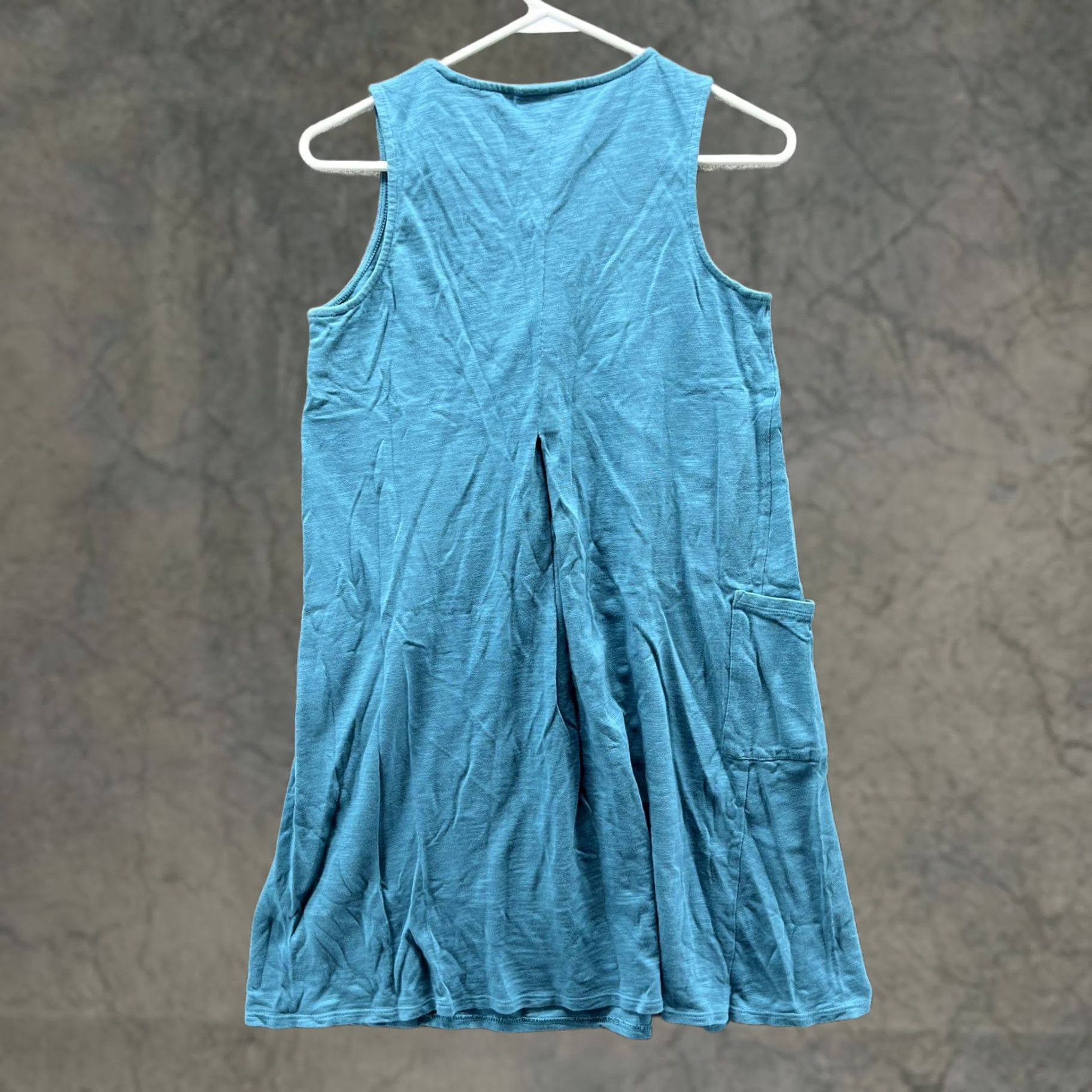 J. Jill J. Jill Dress Womens Petite Small Blue Sleeveless Jersey Swing Trapeze Pockets Size S / US 4 / IT 40 - 1 Thumbnail