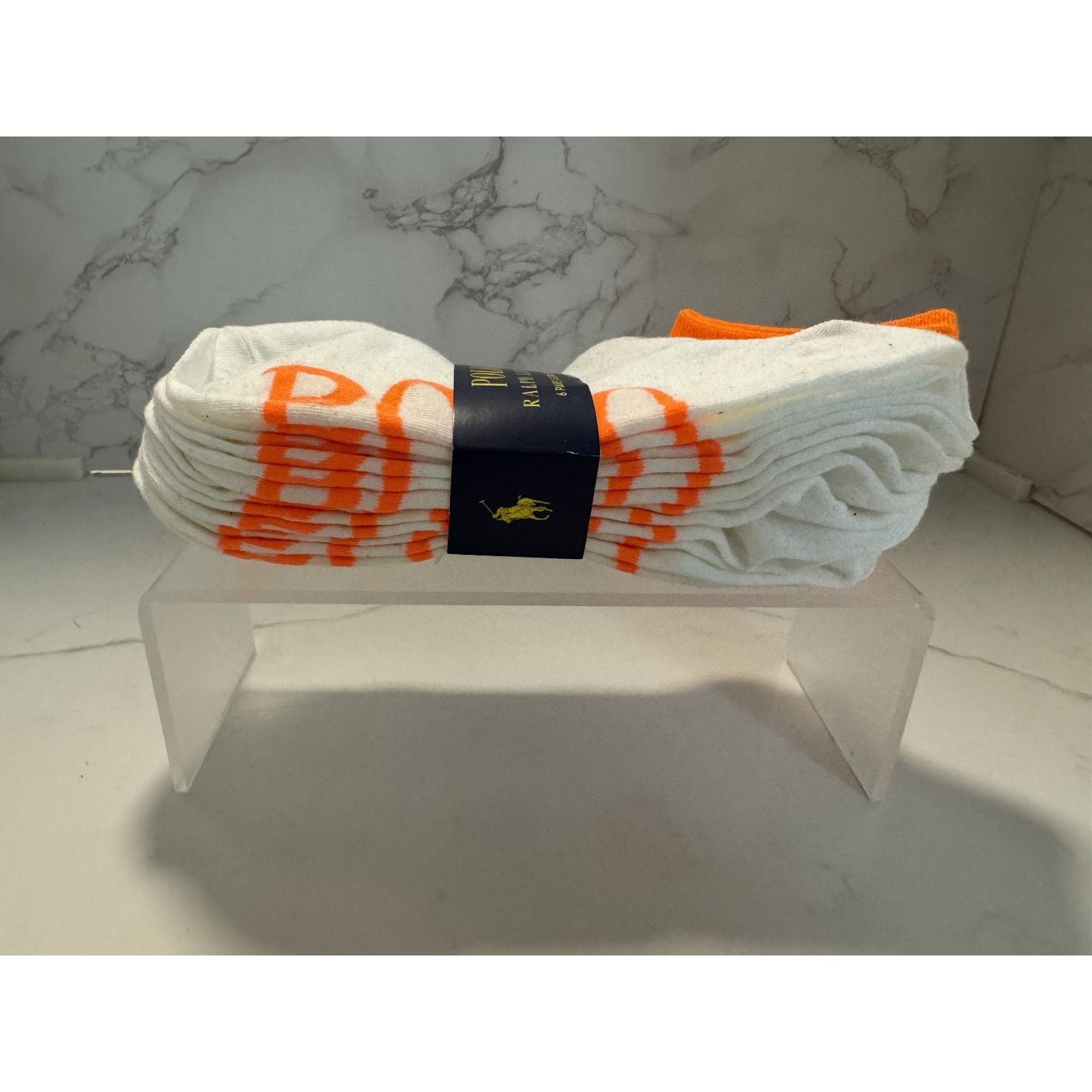 Polo Ralph Lauren Polo Ralph Lauren Classic Sport Men's Low Cut Socks Orange Size ONE SIZE - 4 Thumbnail