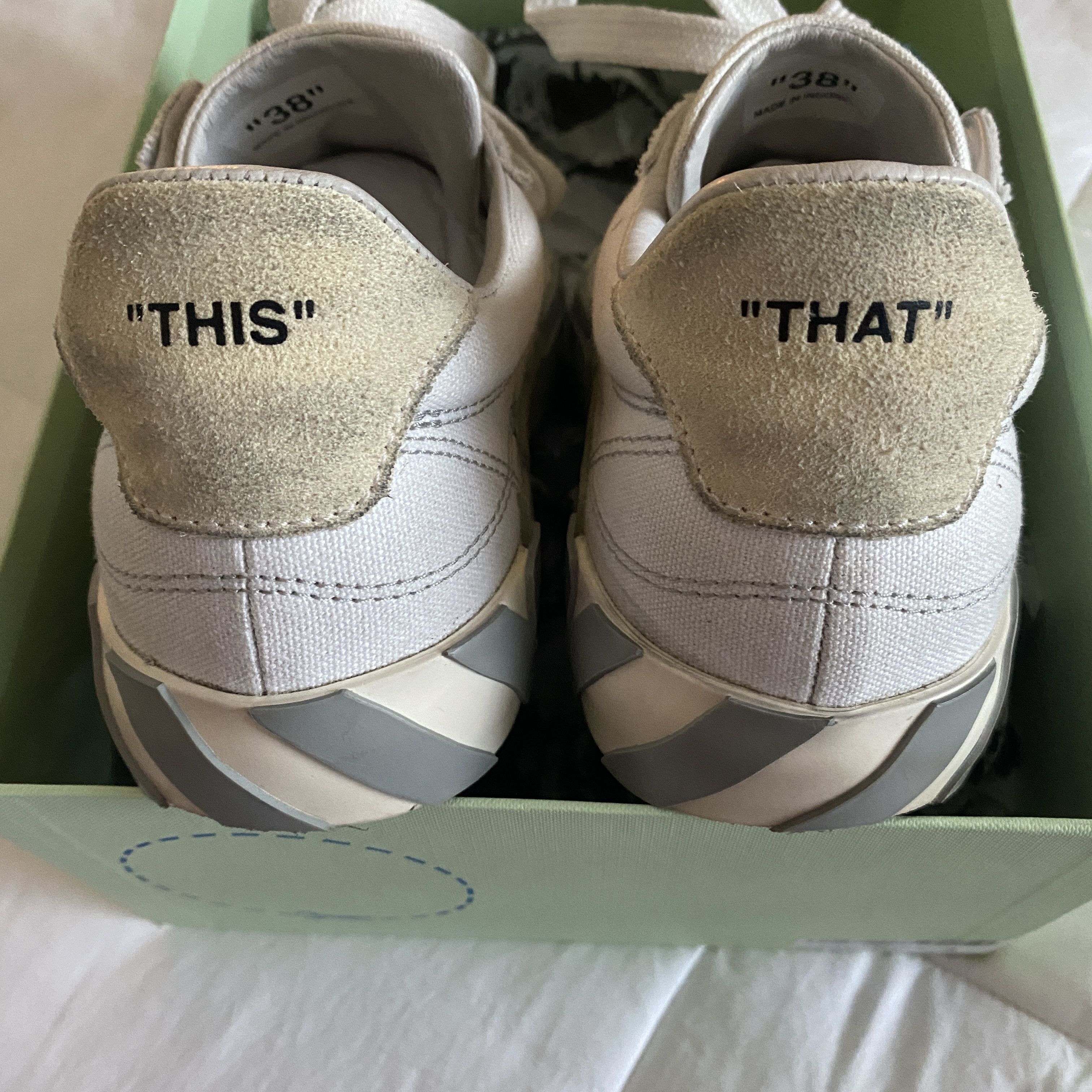Off-White Off-White Eco Canvas Vulcanized Low Top Sneaker Size US8 Size US 8 / IT 38 - 10 Thumbnail