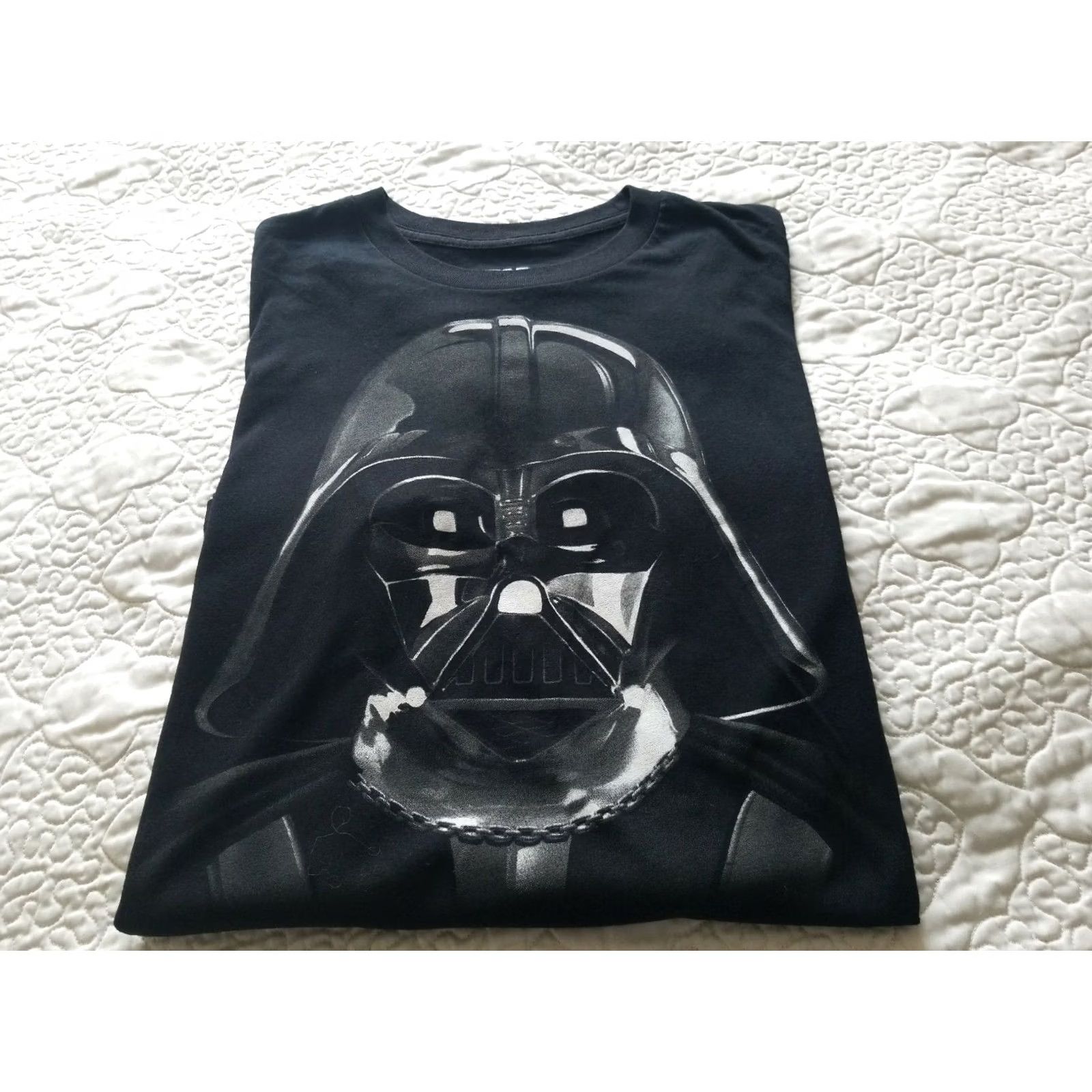 Star Wars Darth Vader: Star Wars Fifth Son Noir Black Short Sleeve T shirt L Unisex Adults Crew Neck Cotton Blend Velvet Graphic Print Sci-Fi Past 90s? Size US L / EU 52-54 / 3 - 2 Thumbnail
