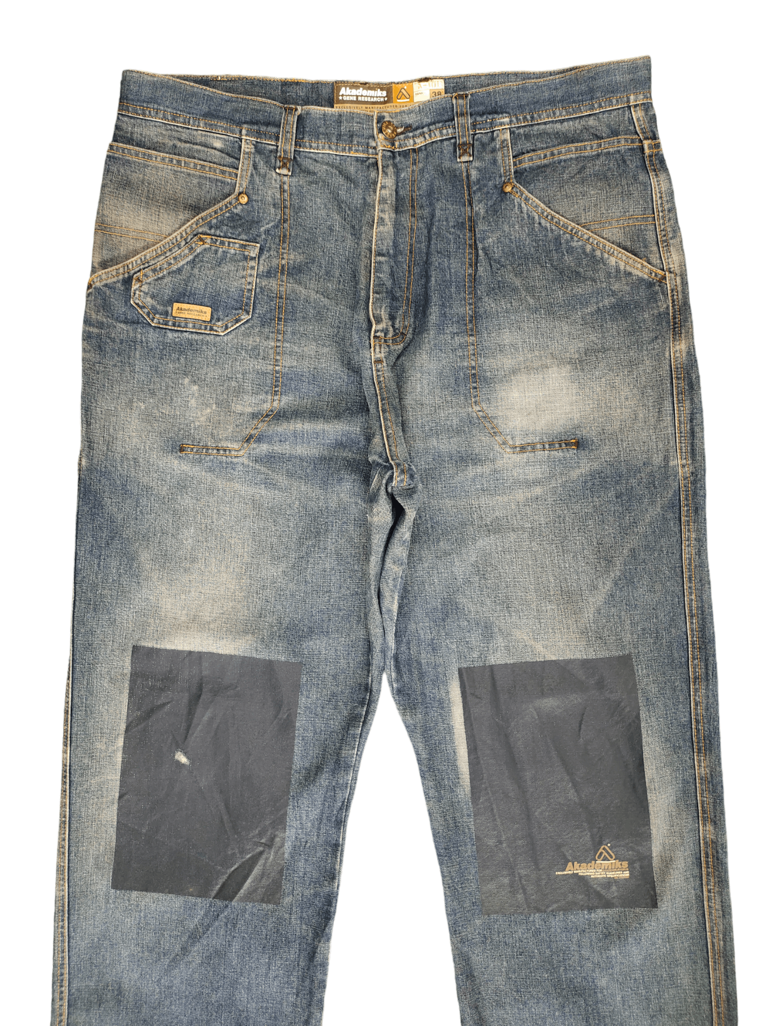 Akademiks Baggy Jeans Akademiks 'Gene Research' Printed Knee Wide Leg Size US 38 / EU 54 - 2 Thumbnail