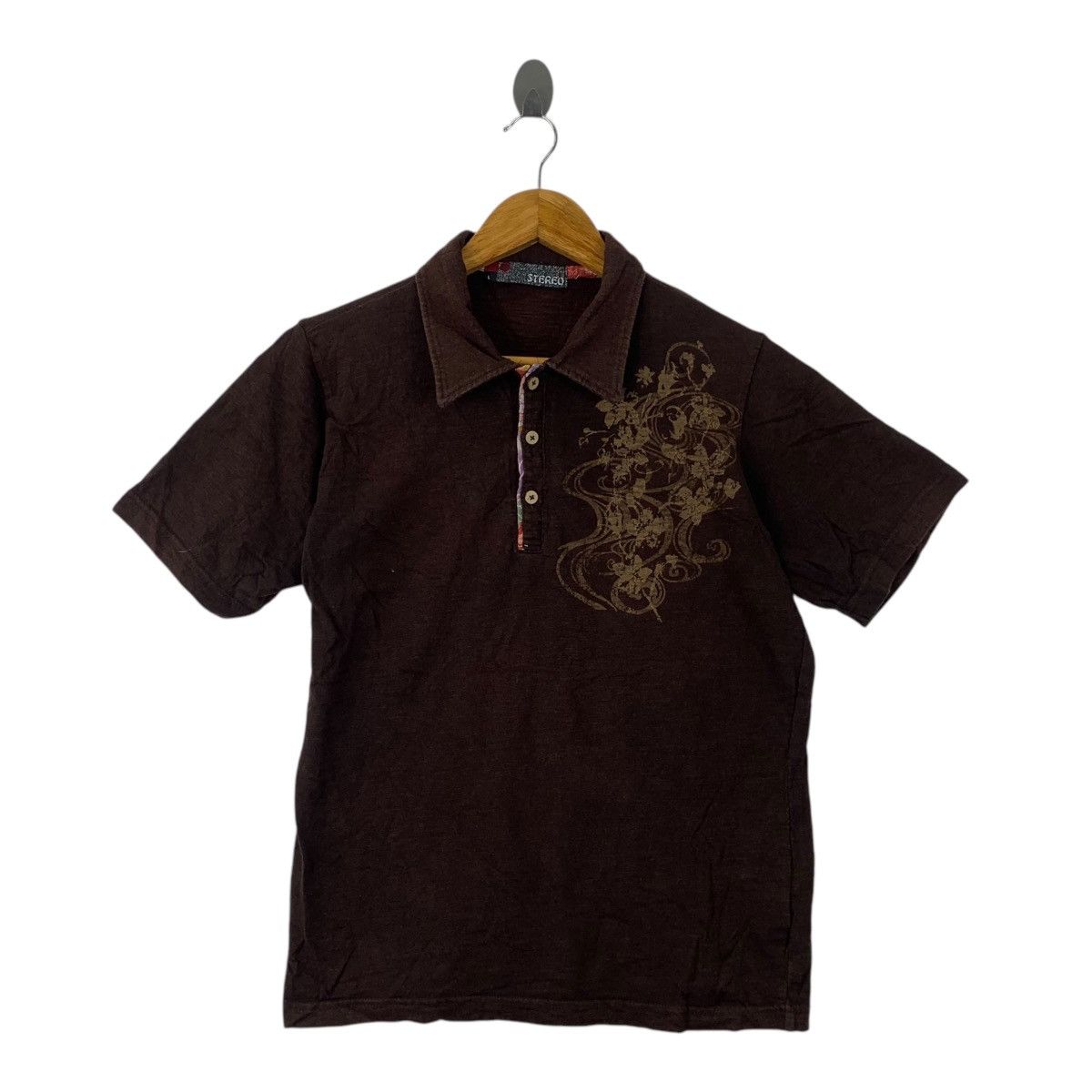 Vintage Vintage JAPAN TRADITIONAL SAKURA Flower Polo Tee Shirt Top Size L / US 10 / IT 46 - 1 Thumbnail