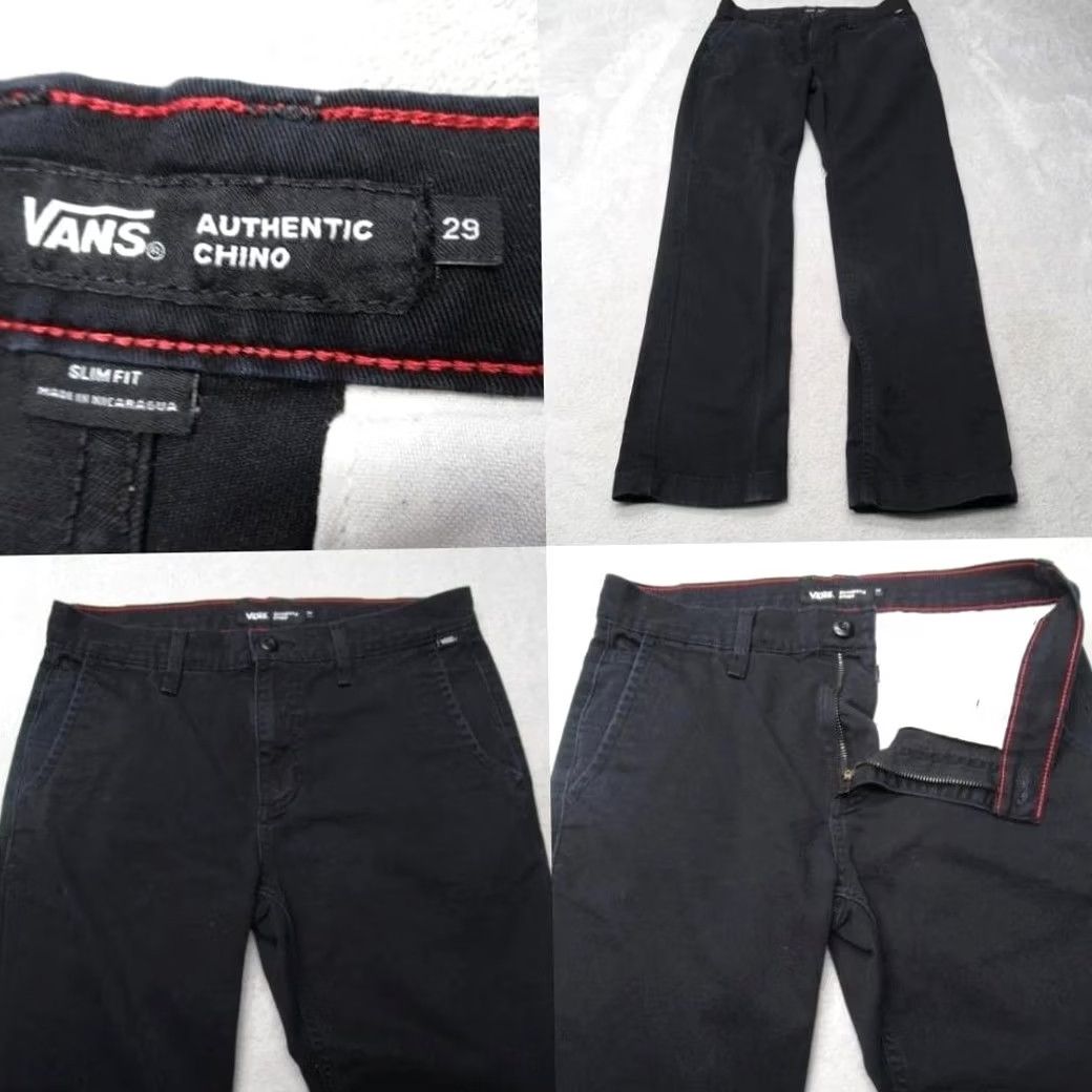 Vans VANS Chino Pants Men 30x28 Dark Blue Slim Fit Flat Front Button Logo Pockets Casual Workwear Please adjust color to Blue Limited info Size US 30 / EU 46 - 2 Thumbnail