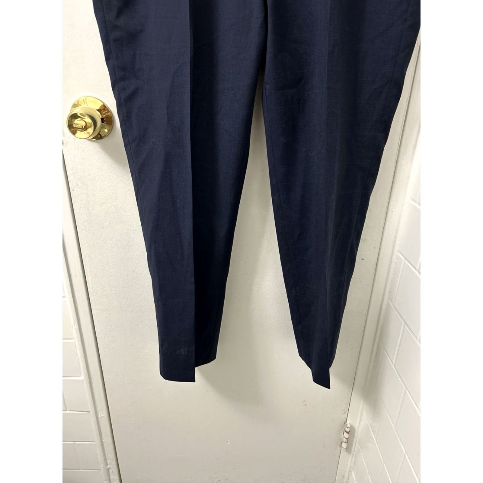 Brooks Brothers Brooks Brothers Dress Pants Mens 36x27 Navy Blue 100% Wool Regent Fit Plaid Zipper Button Flat Front Tailored Women's? Size US 36 / EU 52 - 3 Thumbnail