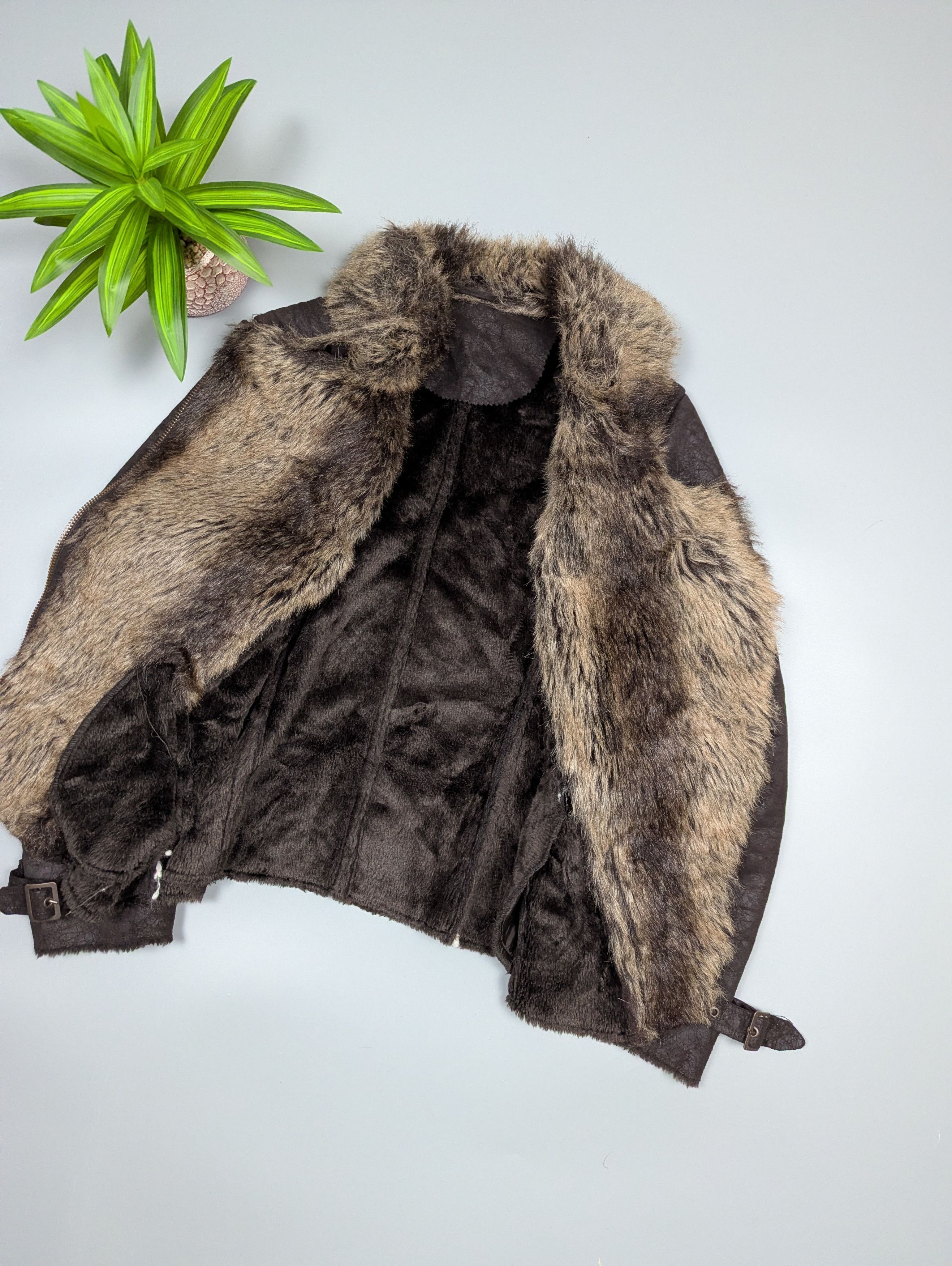 Vintage Vintage Distressed Brown Leather Moto Jacket Women’s S/M Size M / US 6-8 / IT 42-44 - 8 Thumbnail