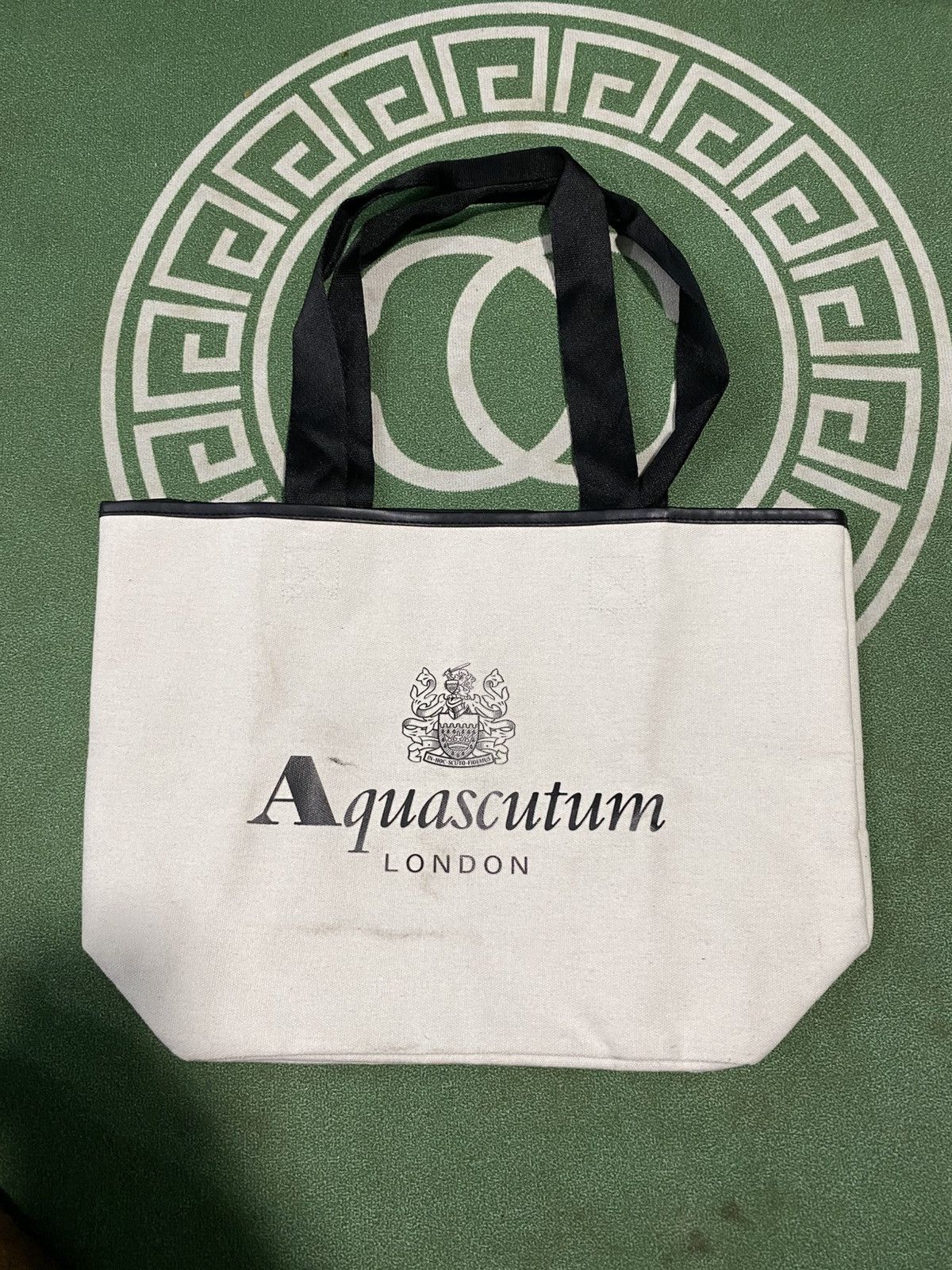 Aquascutum Aquascutum London Logo Tote Bag Beige Canvas Size ONE SIZE - 10 Thumbnail