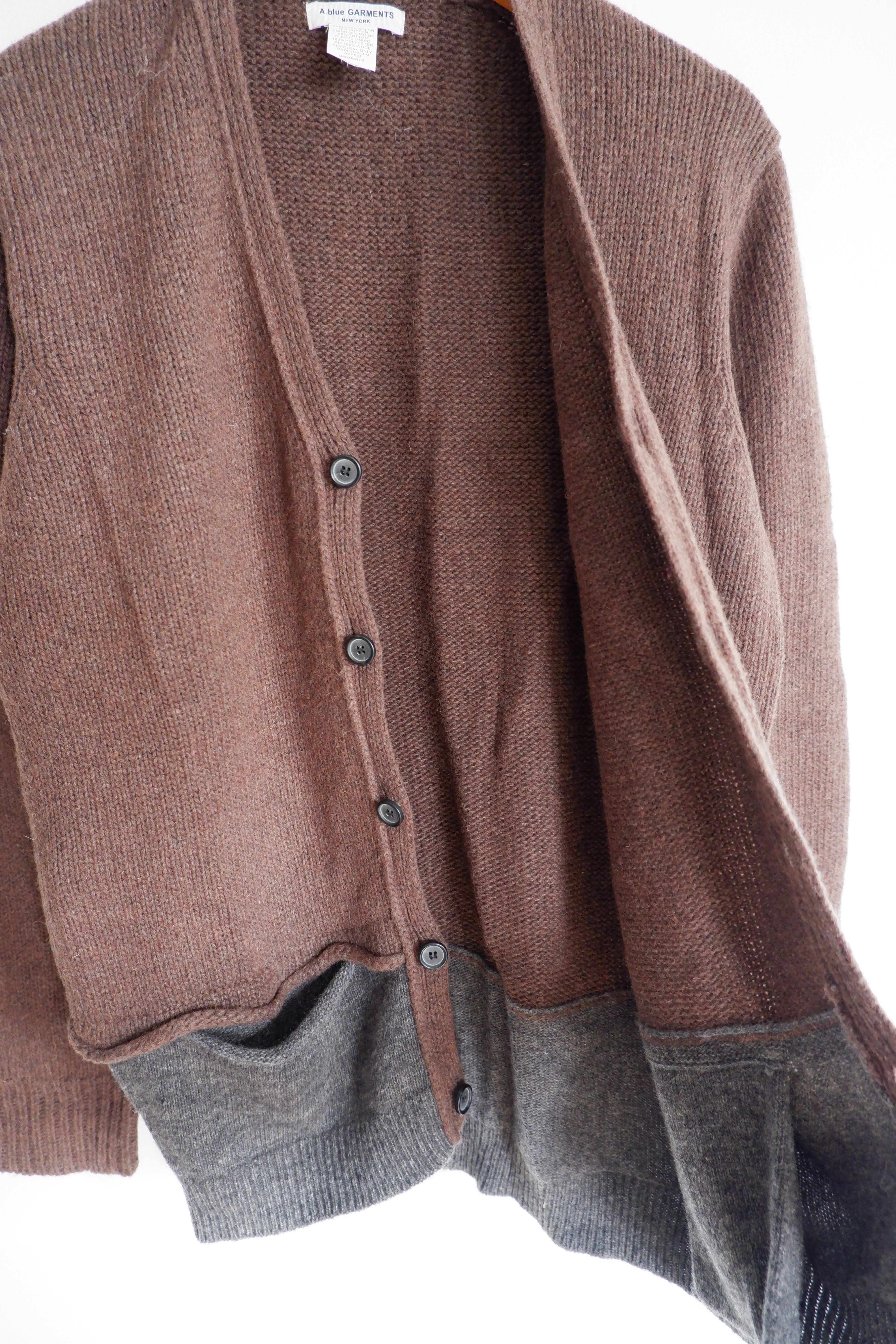 Engineered Garments A.Blue Garments Reconstructed Patchwork Cardigan Knitwear Size US L / EU 52-54 / 3 - 3 Thumbnail