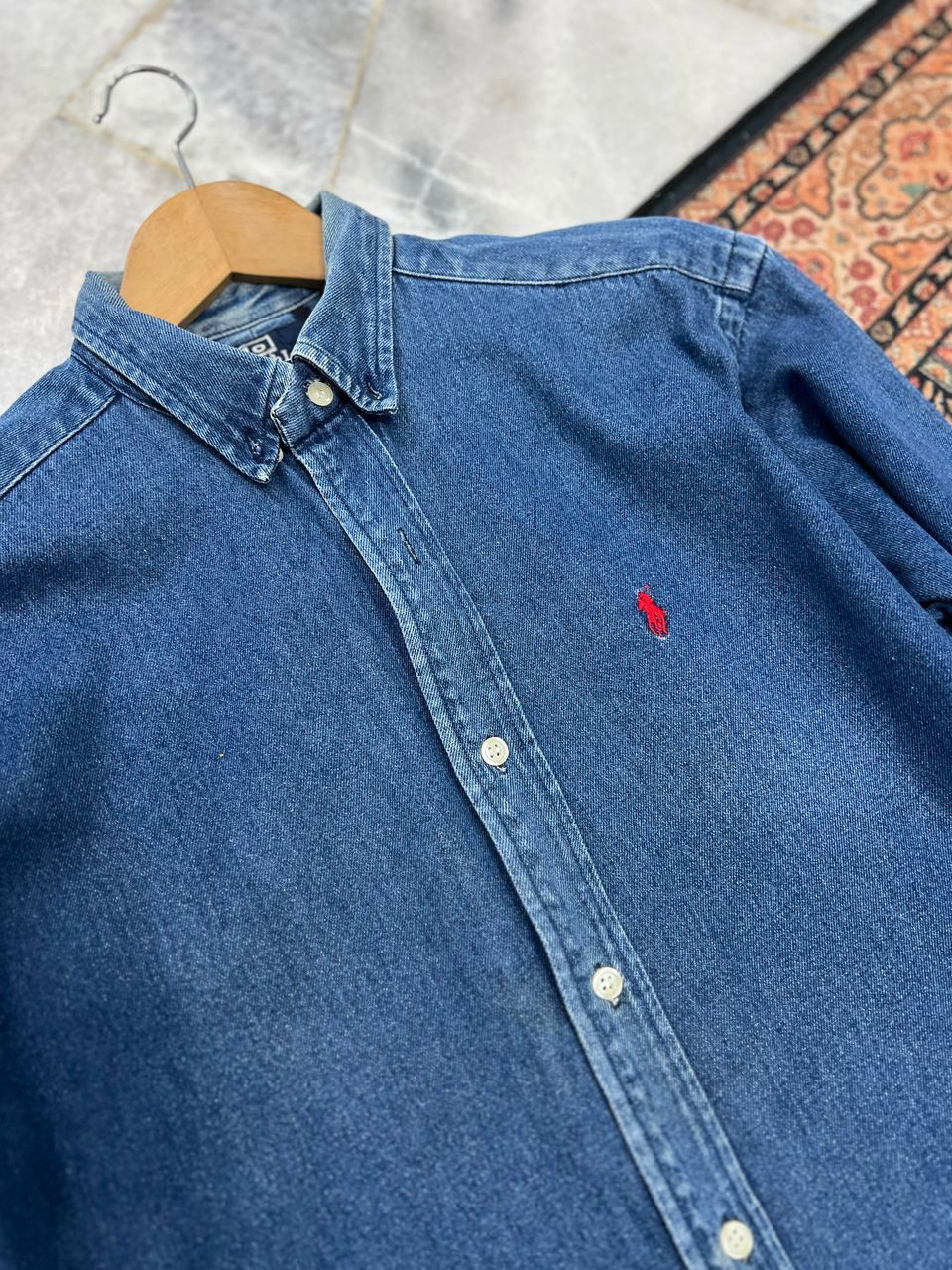 Polo Ralph Lauren Vintage 90’s Polo Ralph Lauren Denim Shirt Size US L / EU 52-54 / 3 - 4 Thumbnail
