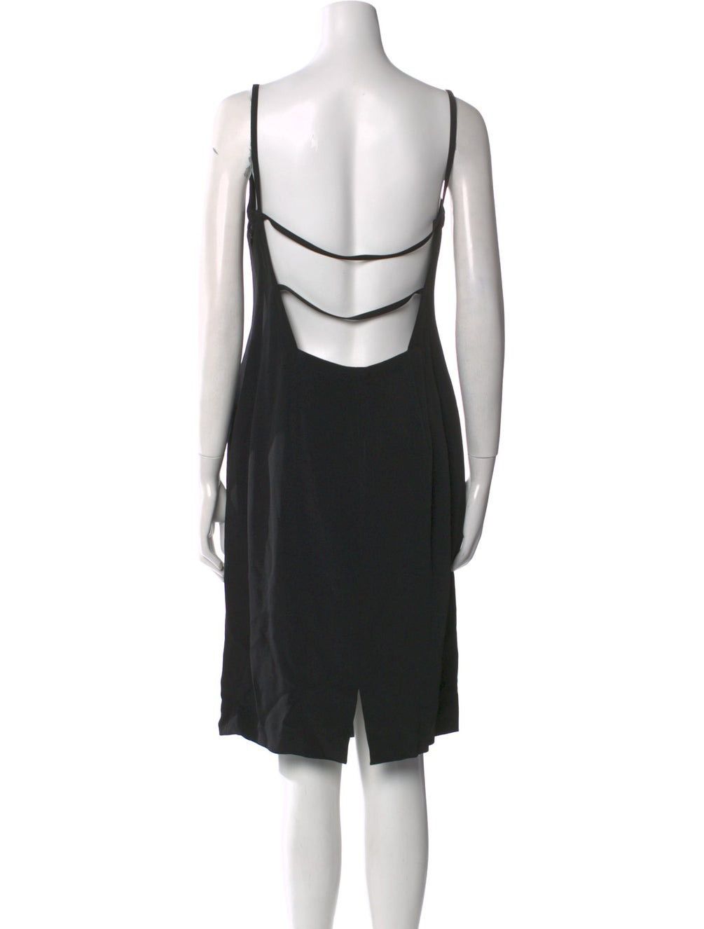 Rifat Ozbek OZBEK Black Midi Backless Dress Size M / US 6-8 / IT 42-44 - 1 Thumbnail