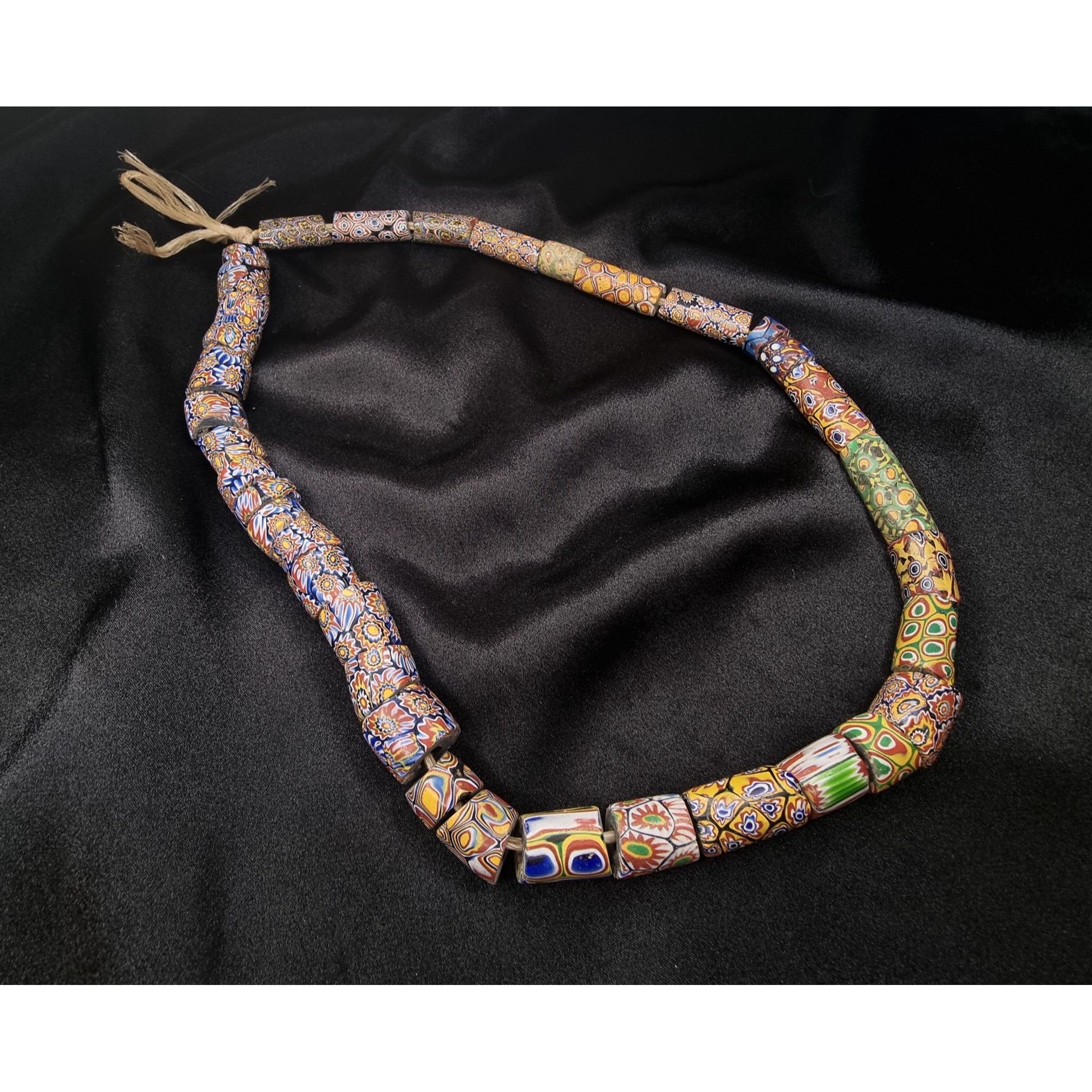 Vintage Antique African Millefiori Trade Bead Necklace Handmade Glas Size ONE SIZE - 1 Thumbnail