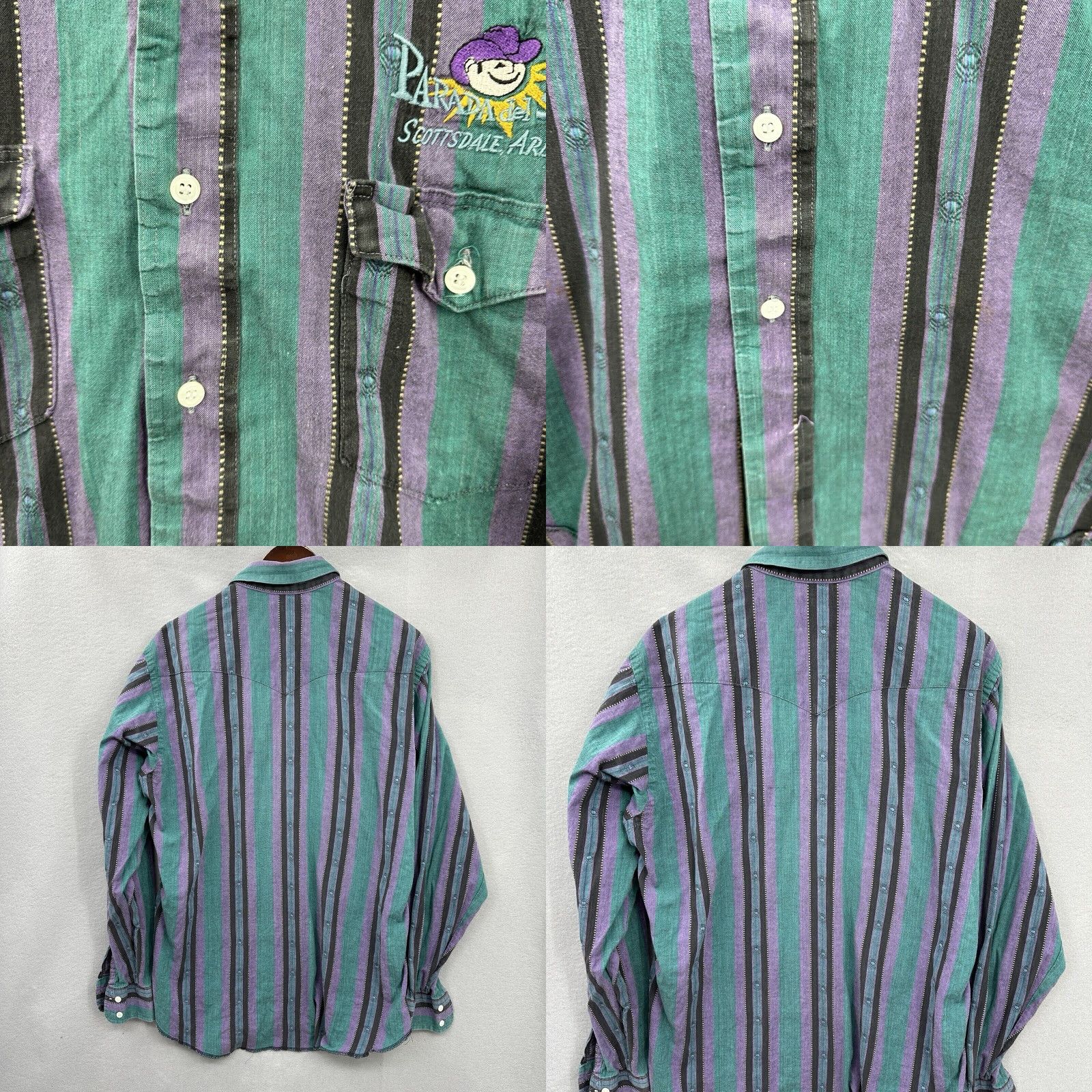 Wrangler Vintage Wrangler Cowboy Shirt Men Size 16.5 Purple Geometric Long Sleeve Button-Up 90s Casual Size US L / EU 52-54 / 3 - 8 Thumbnail