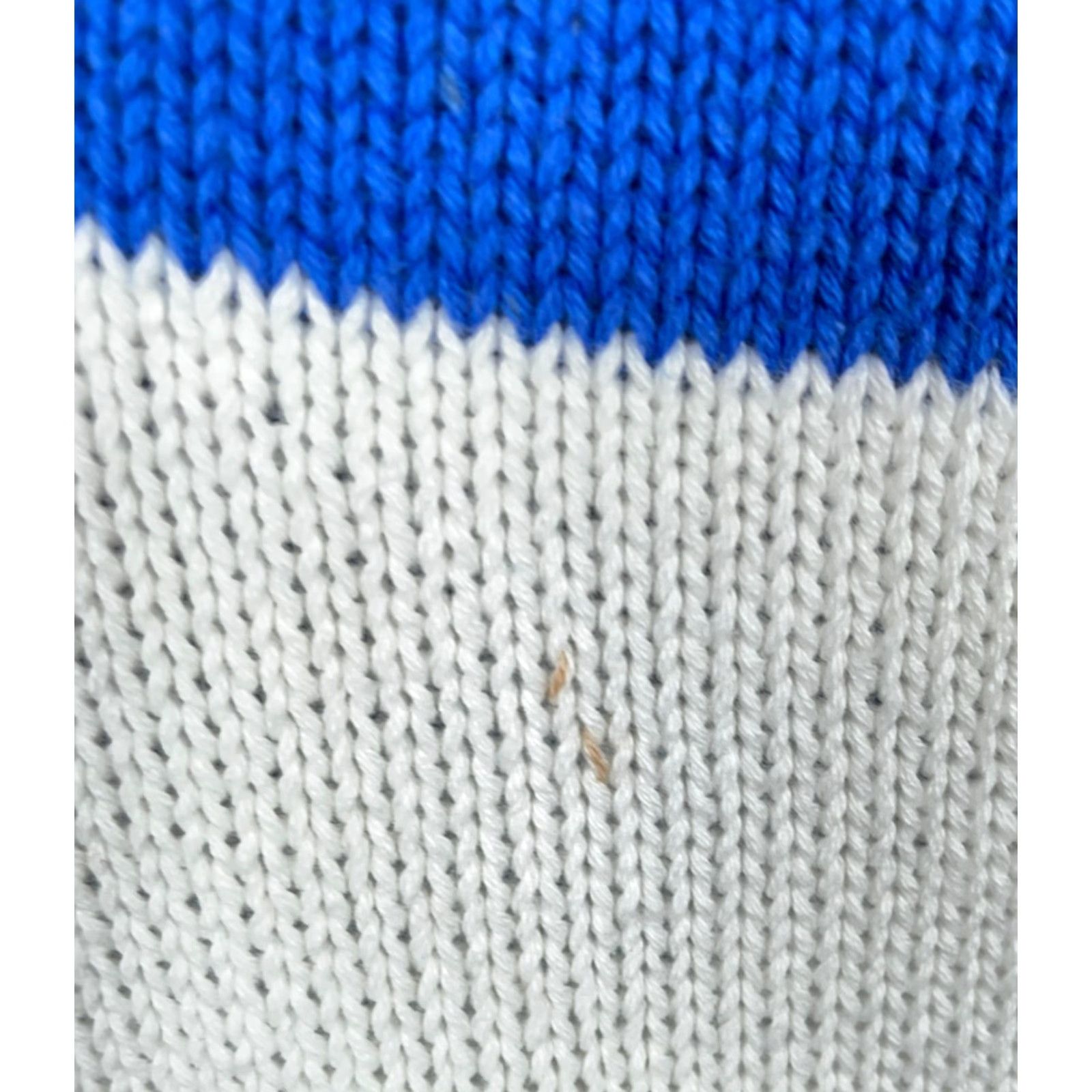 Izod VINTAGE Izod Club Sweater Women's L Blue White Striped V-Neck 100% Cotton Knit Pullover Casual 90s Hipster Retro Womens Size L / US 10 / IT 46 - 4 Thumbnail