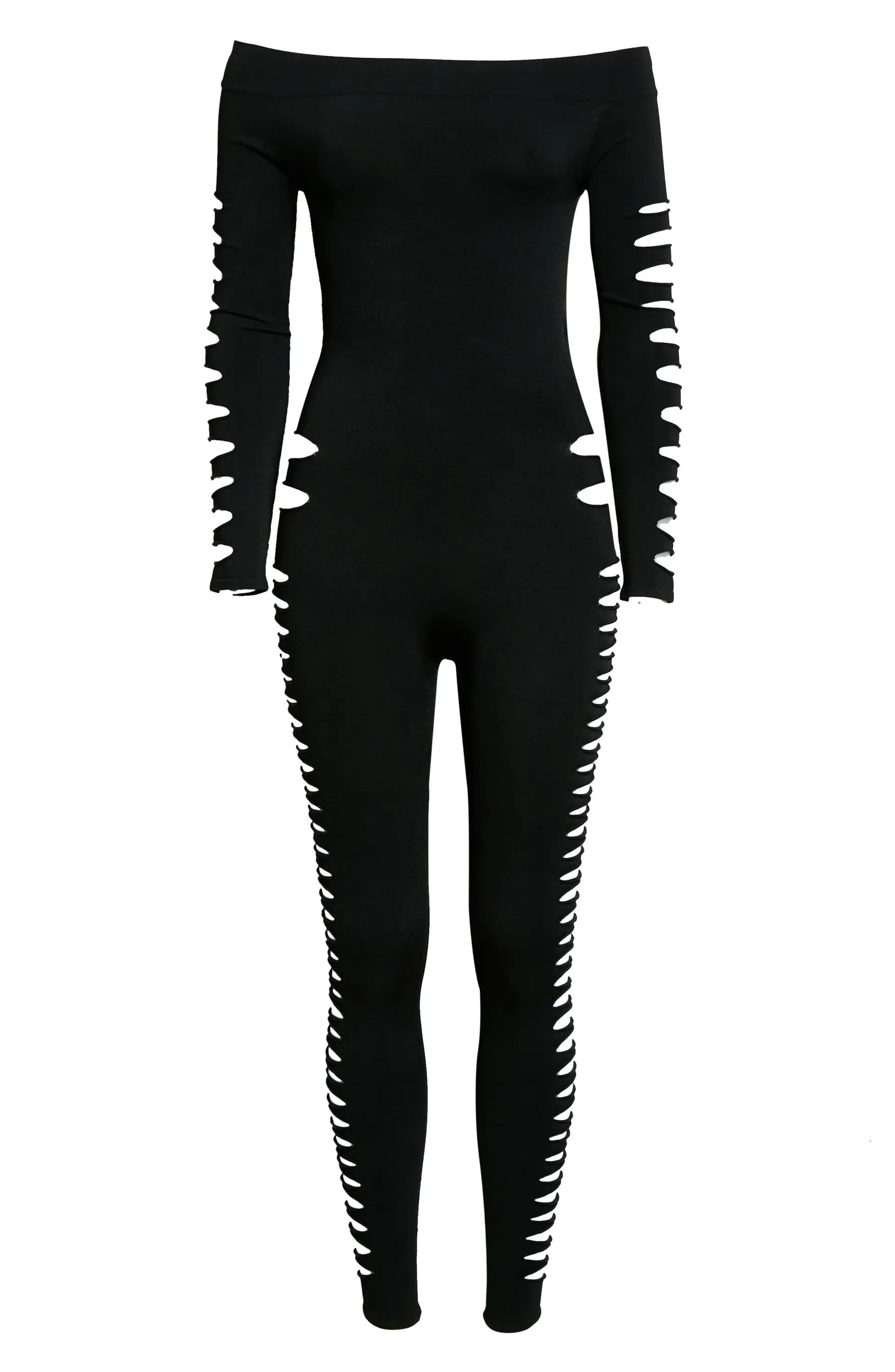 Saint Laurent Paris o1bcso1str1125 Fitted Jumpsuit In Viscose in Black Size XS / US 0-2 / IT 36-38 - 1 Thumbnail