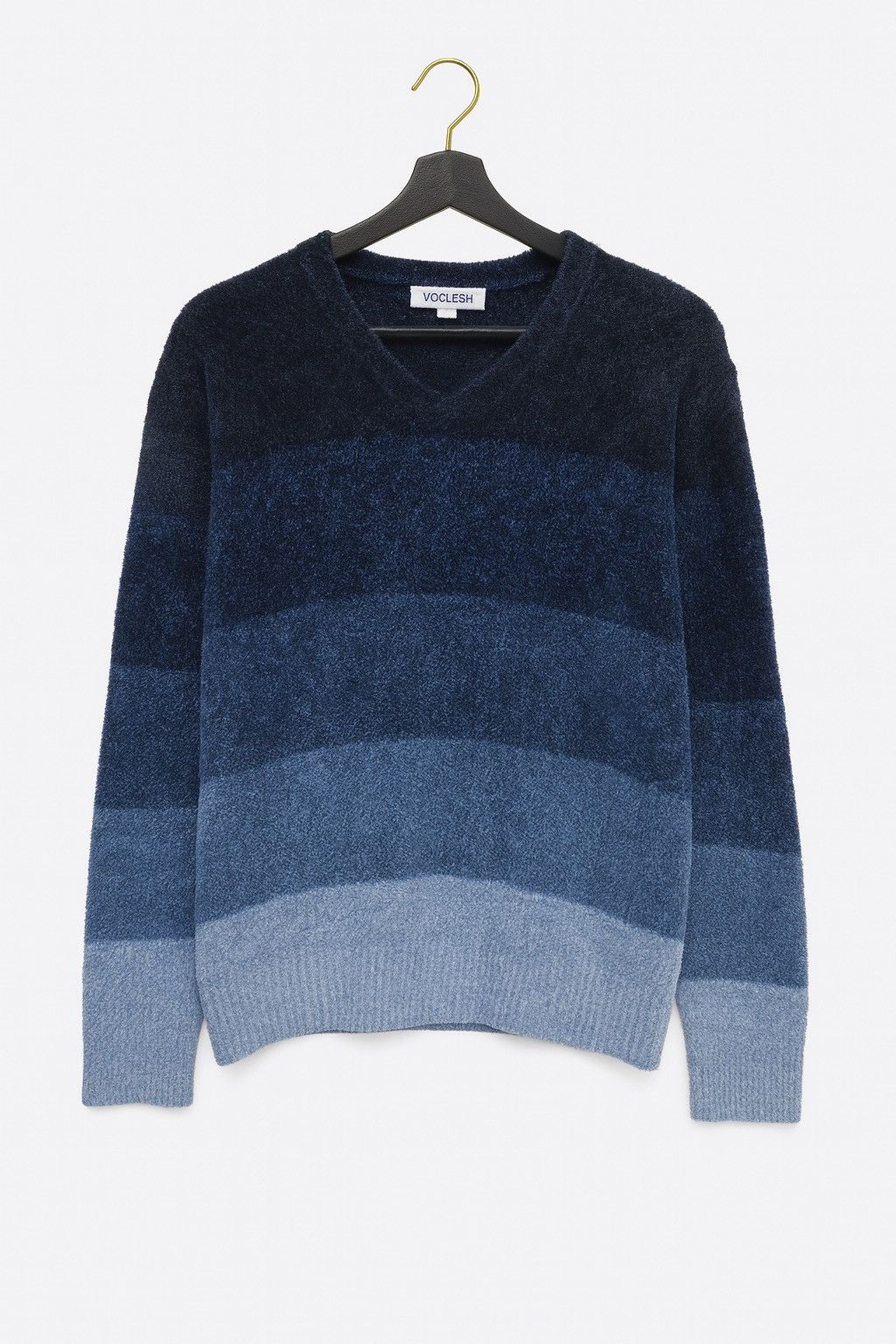 Japanese Brand Vintage Voguish Striped Sweater – Blue Ombre Knitwear Size M / US 6-8 / IT 42-44 - 1 Thumbnail