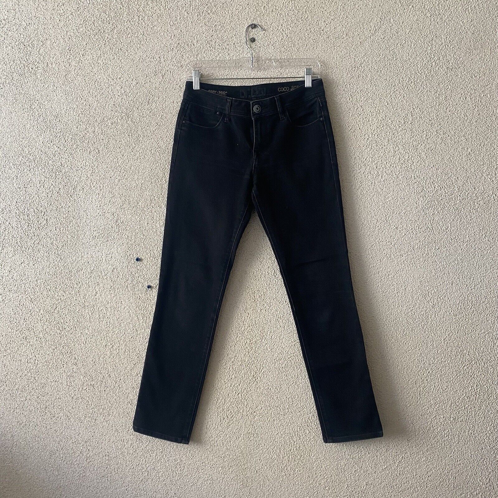 DL1961 DL1961 Womens Jeans Black Coco Curvy Straight Mid Rise Dark Size 27" / US 4 / IT 40 - 2 Thumbnail