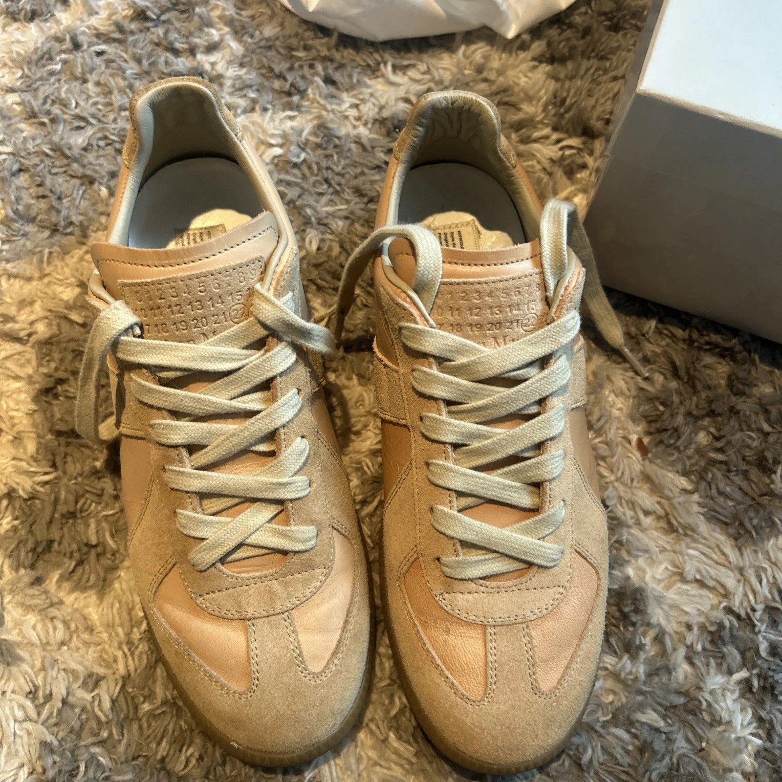 MAISON MARGIELA リプリカ ギャット ブラウン 41 Maison Margiela GAT Replica Brown 8 41 Low Top Suede