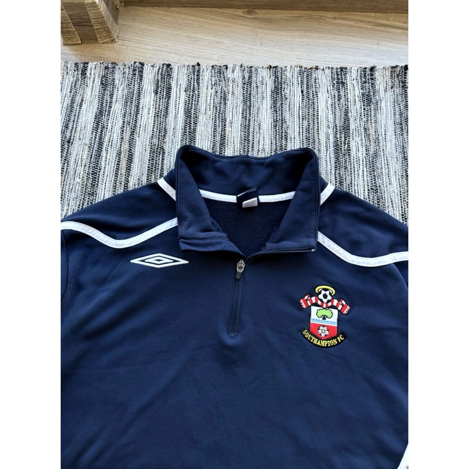 Umbro SOUTHAMPTON UMBRO VINTAGE 2007-08 1/4 ZIP TRACK JACKET FOOTBALL JACKET TRAINING Size US XXL / EU 58 / 5 - 3 Thumbnail