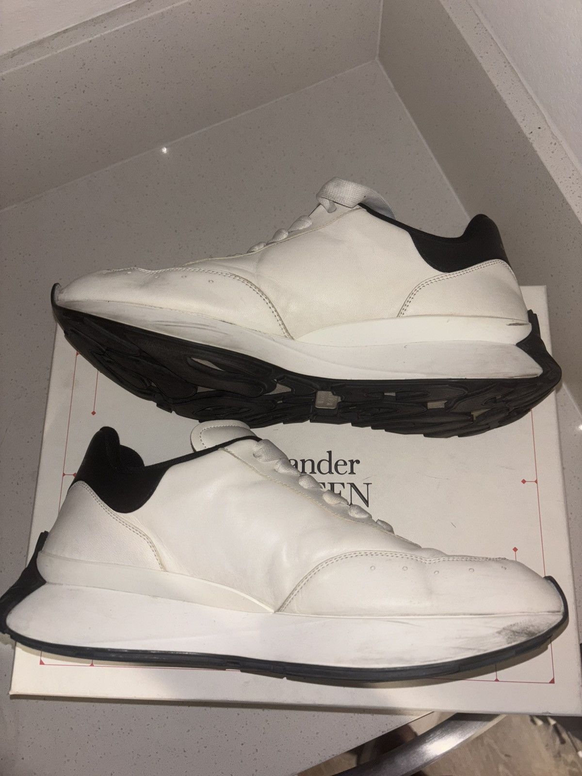 Alexander McQueen Alexander McQueen B&W Sneakers Size US 10.5 / EU 43-44 - 7 Thumbnail