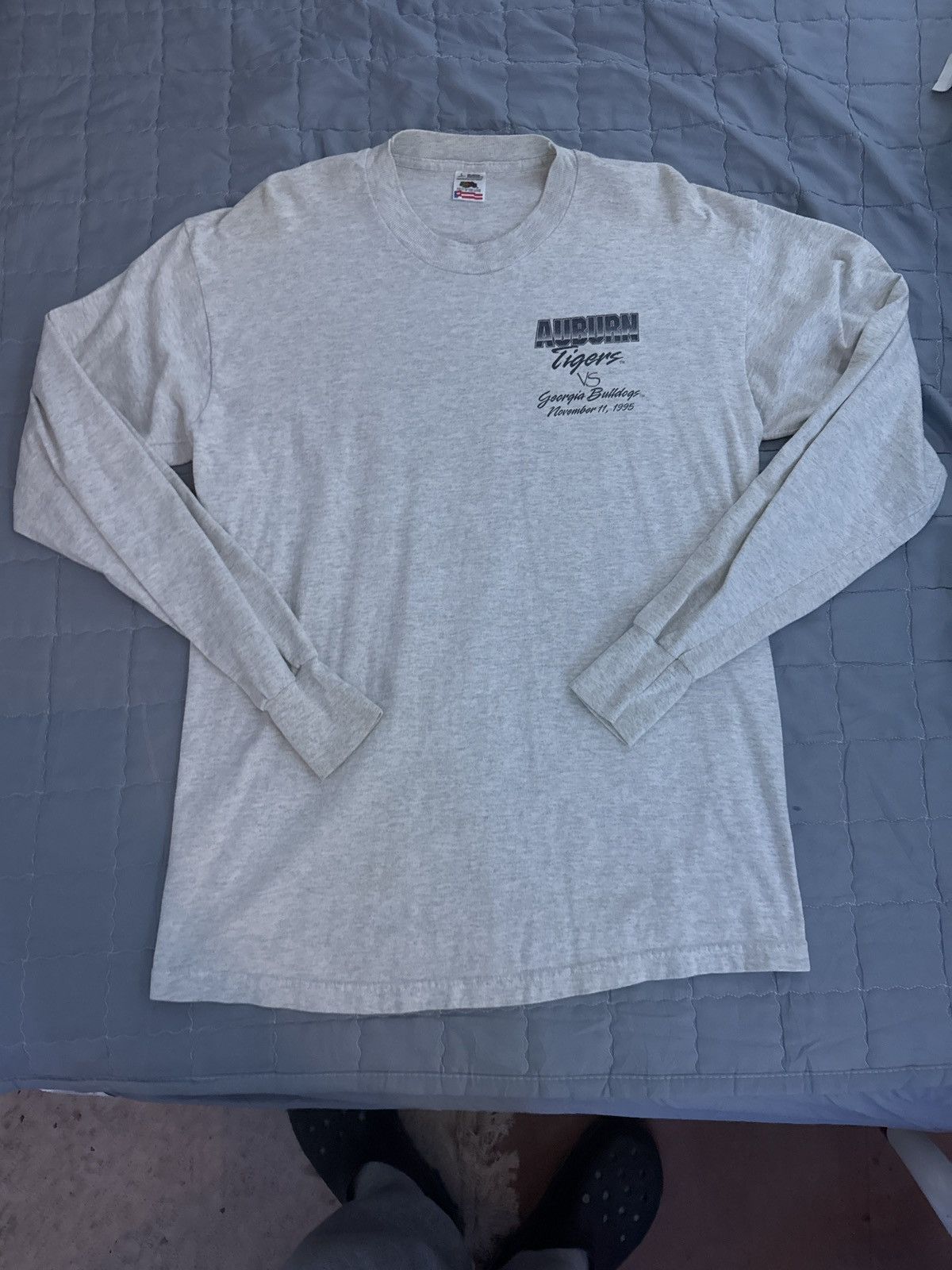 Fruit Of The Loom × NCAA × Vintage Auburn vs Georgia 1995 Matchup L/S T-Shirt Size US L / EU 52-54 / 3 - 1 Thumbnail