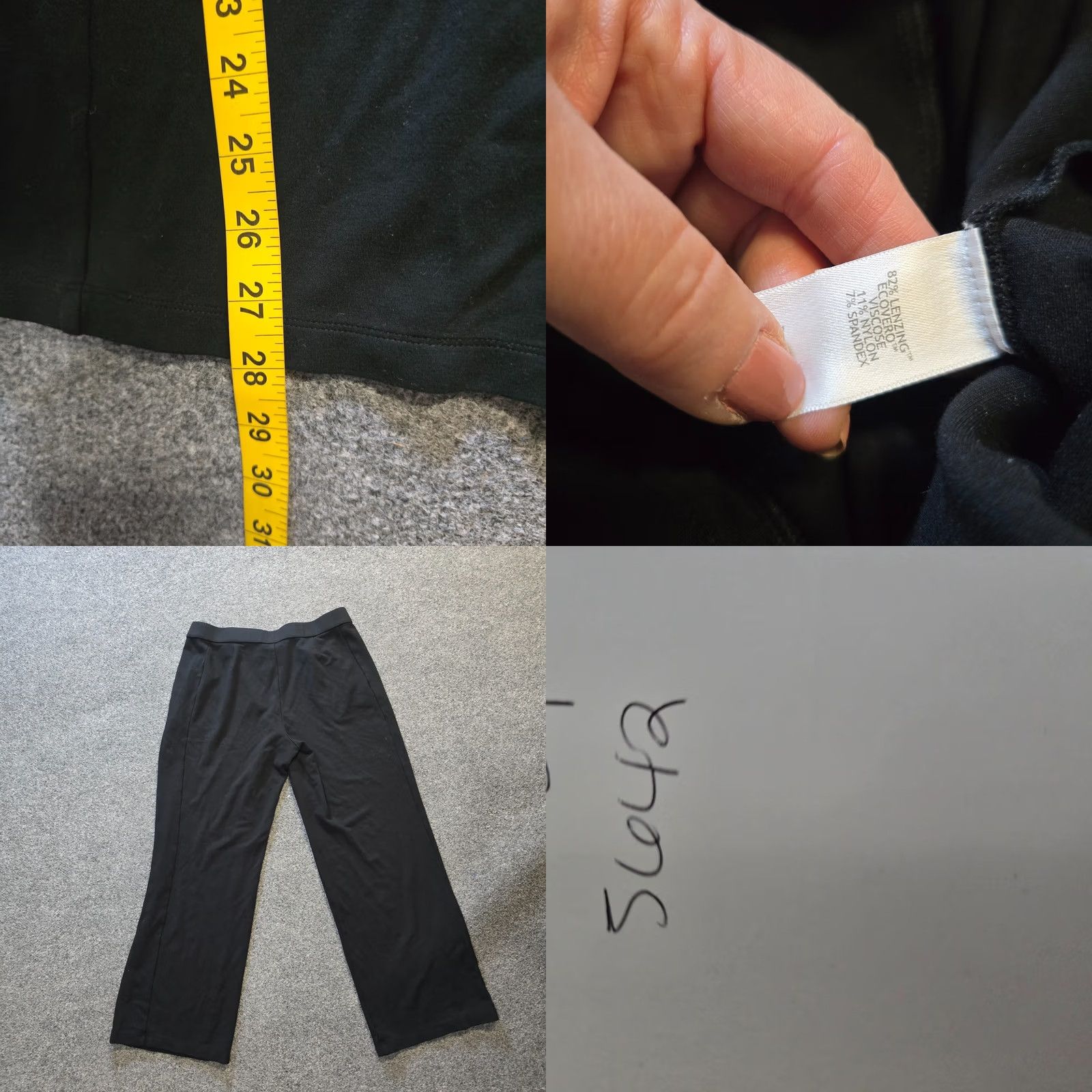 J. Jill VINTAGE J Jill Pants Womens Small Black Wide Leg Wearever Stretch Capsule Basic Casual Size 30" / US 8 / IT 44 - 8 Thumbnail