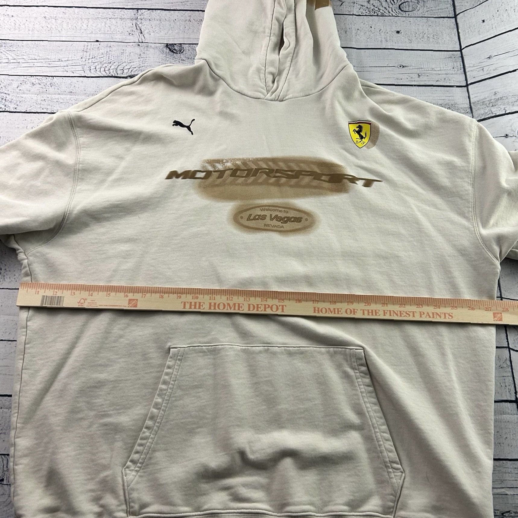 Puma PUMA Ferrari Motorsport Las Vegas Hoodie Sweatshirt Men 2XL Beige Size US XXL / EU 58 / 5 - 3 Thumbnail
