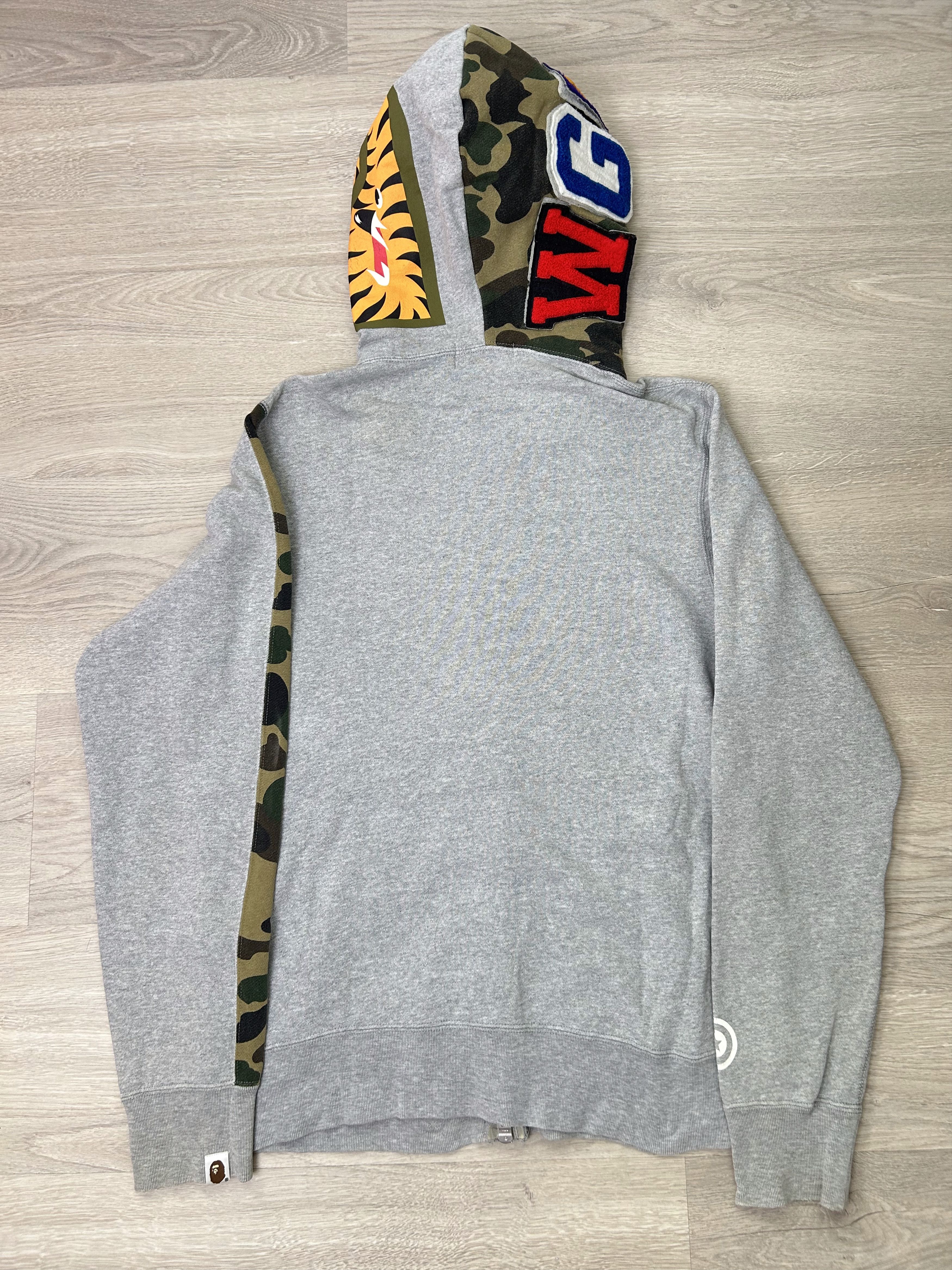 Bape BAPE Grey x 1st Camo Shark Full Zip Hoodie [Size M] Size US M / EU 48-50 / 2 - 11 Thumbnail