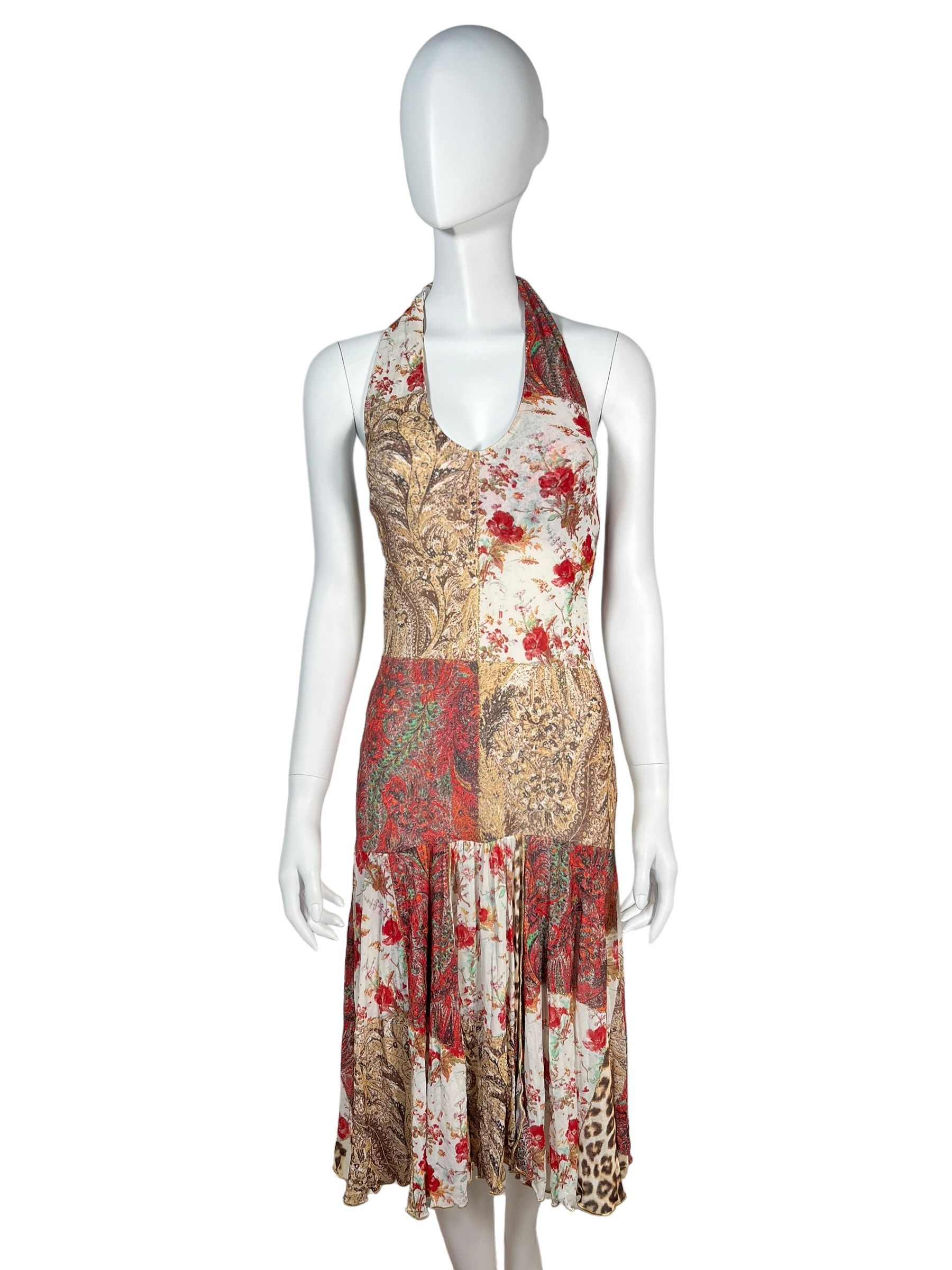 Roberto Cavalli Roberto Cavalli 2004 Patchwork Baroque Animal Print Dress Size S / US 4 / IT 40 - 1 Thumbnail