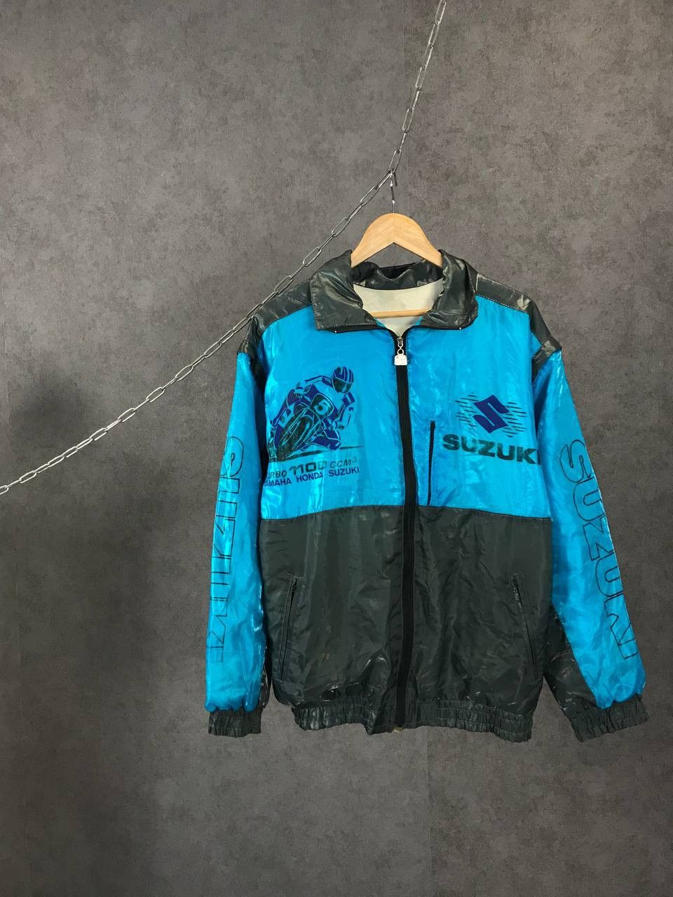Vintage Suzuki MOTO vintage 2 in 1 overprinted vest/jacket Size US XL / EU 56 / 4 - 1 Thumbnail
