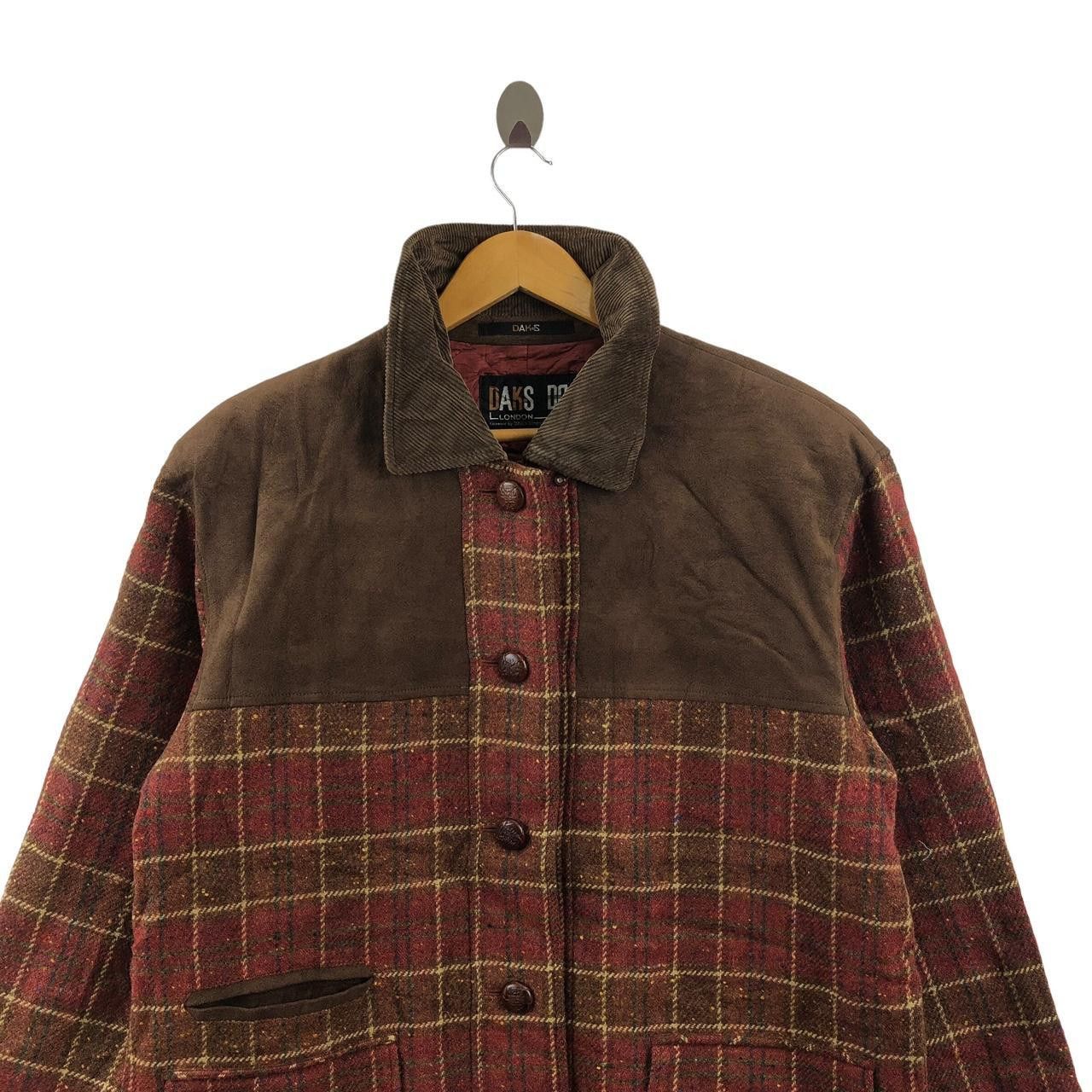 DAKS Vintage DAKS LONDON Nova Checks Corduroy Parka Trench Coat Size L / US 10 / IT 46 - 3 Thumbnail