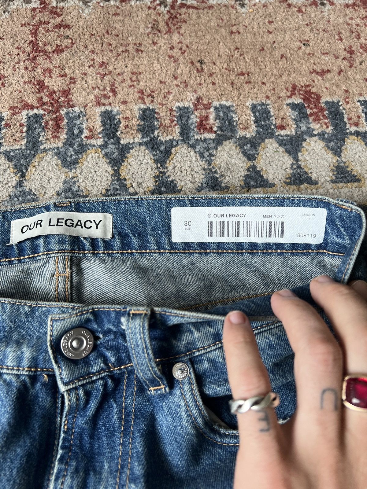 Our Legacy Our Legacy Slashed Denim Size US 31 - 8 Thumbnail