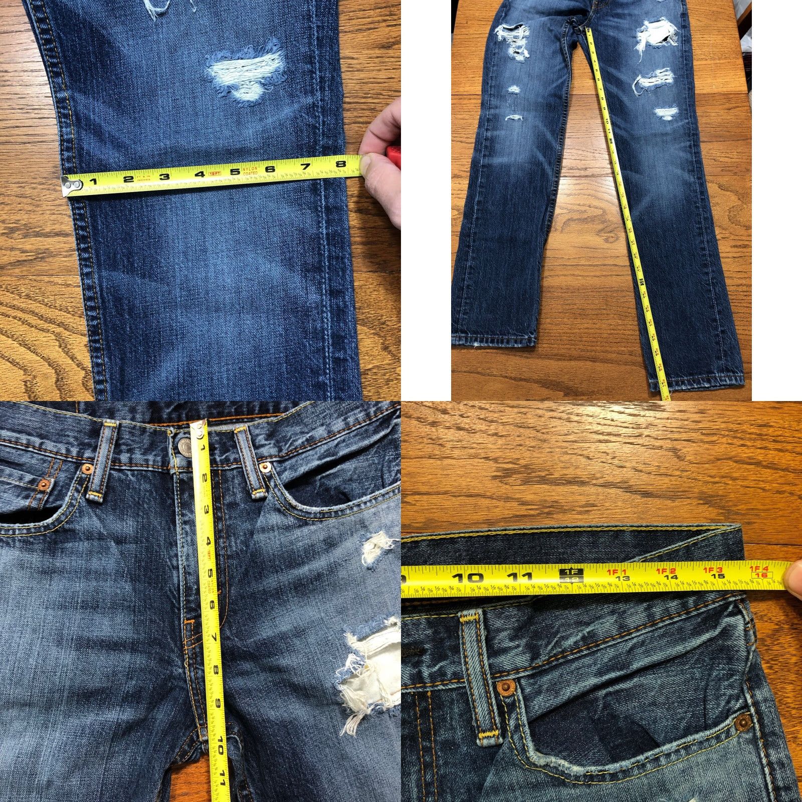 Levi's Levi's 511 Denim Jeans Slim Straight Distressed Mens 31x32 Blue Jeans Slim Straight Distressed Mens 31x32 Blue Levi's 511 Size US 31 - 9 Thumbnail