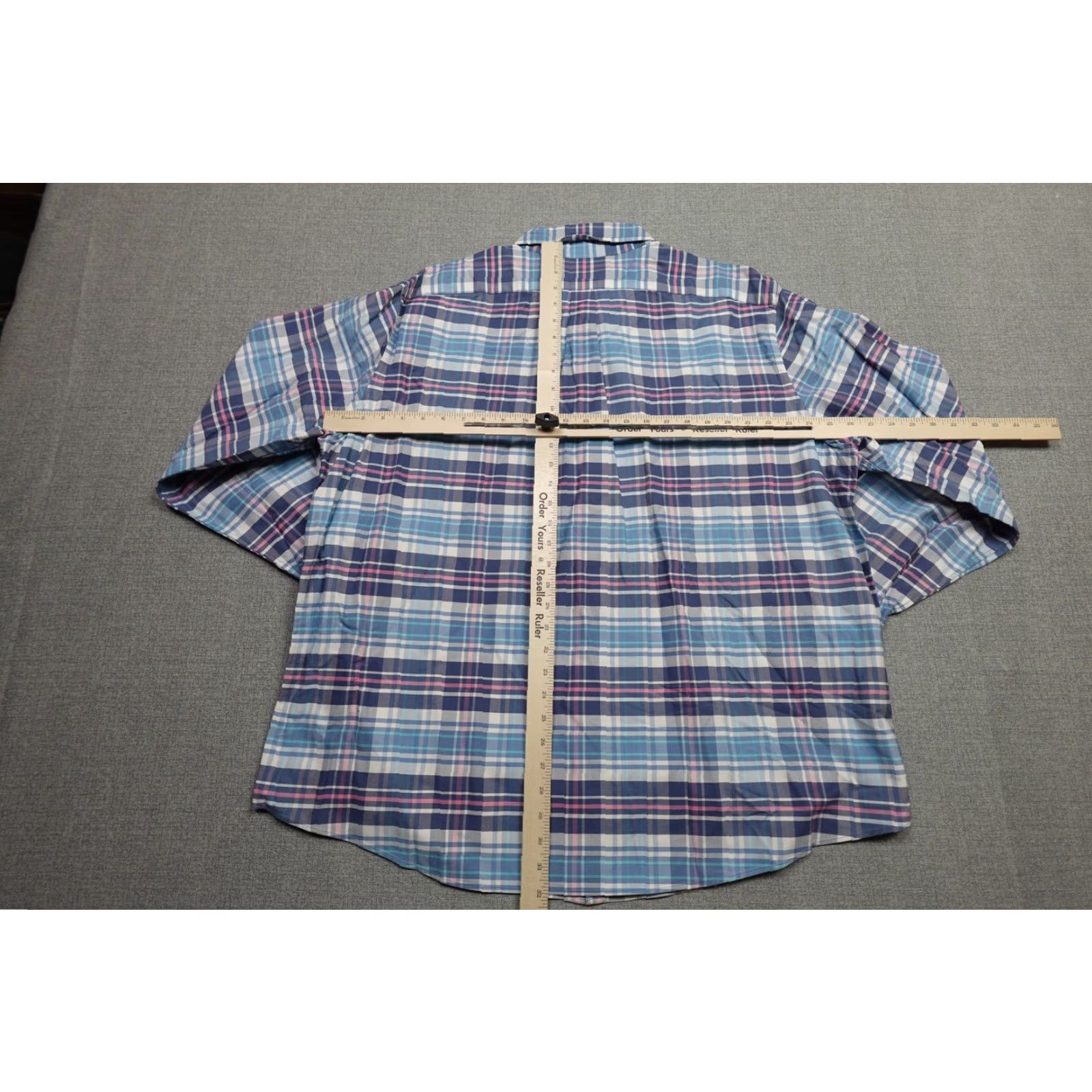 Vineyard Vines VINEYARD VINES Shirt Mens 2XL Blue Pink Plaid Slim Fit Tucker Stretch Cotton Shirt Long Sleeve Button-Up Size US XXL / EU 58 / 5 - 7 Thumbnail