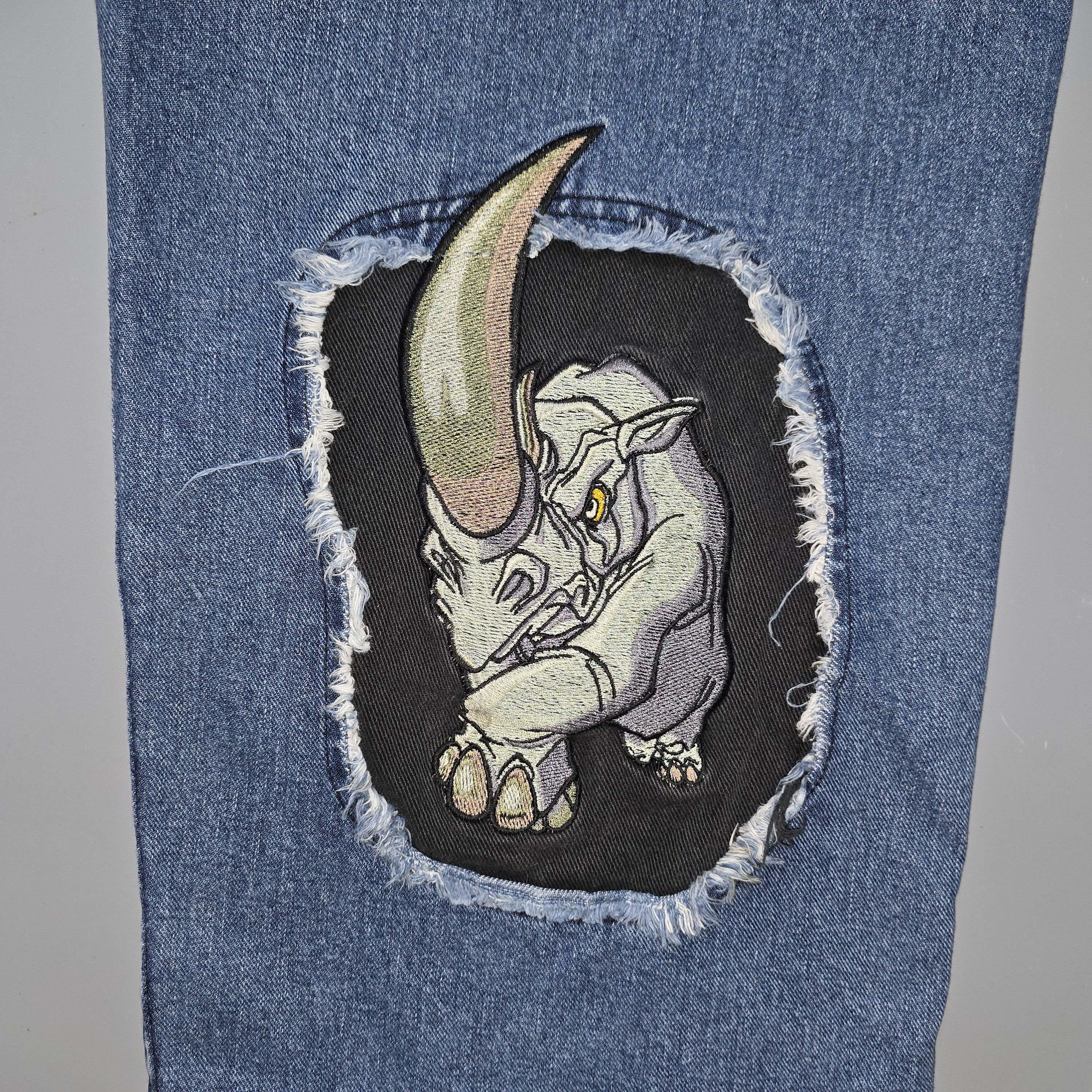 JNCO JNCO - Rhino Embroidered Baggy Jeans Size US 32 / EU 48 - 5 Thumbnail