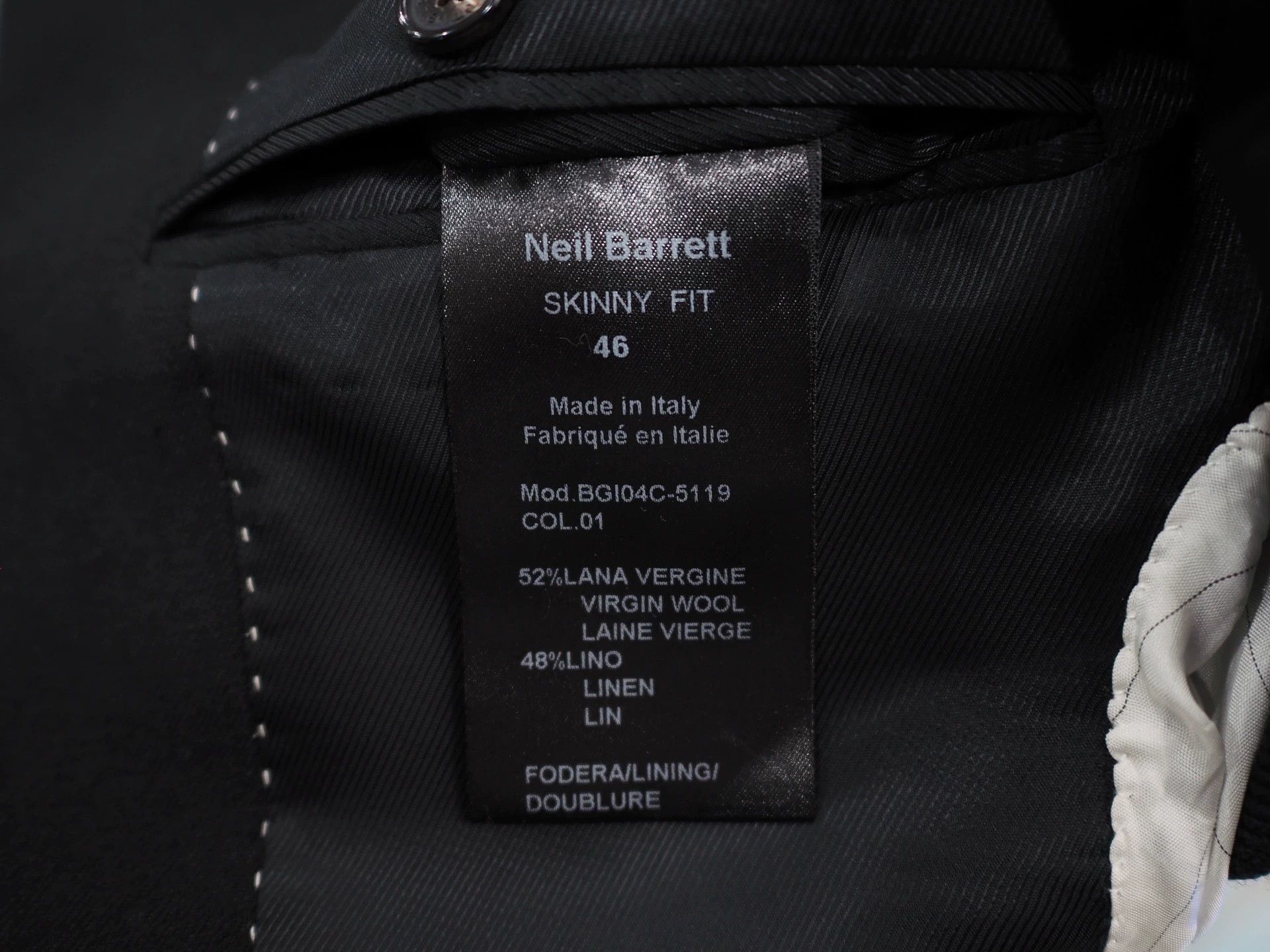 Neil Barrett Neil Barrett Black Wool Knit Blazer Size S / US 4 / IT 40 - 3 Thumbnail