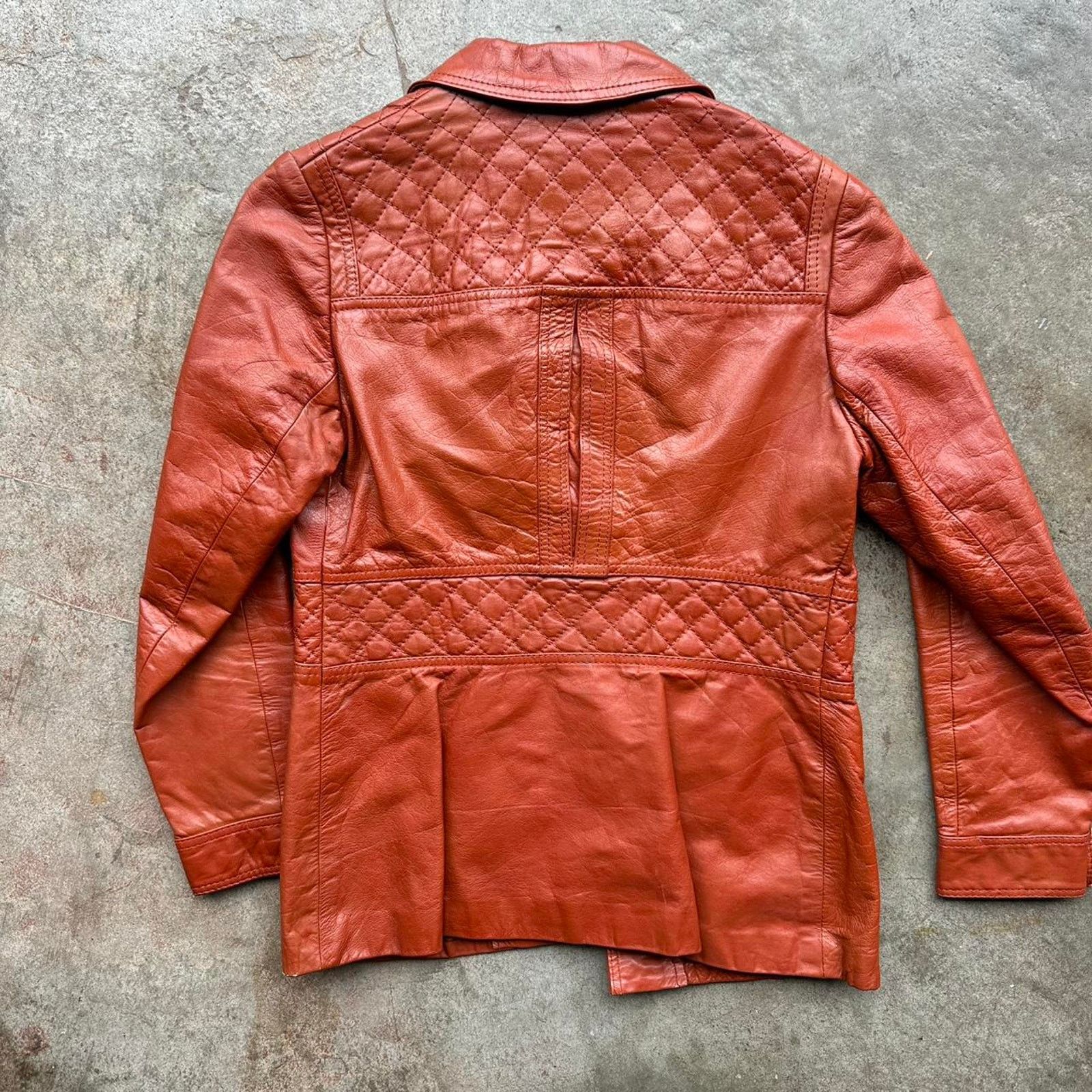 Other J. Sully 70s 80s Light Brown Leather Jacket Size XL / US 12-14 / IT 48-50 - 6 Thumbnail