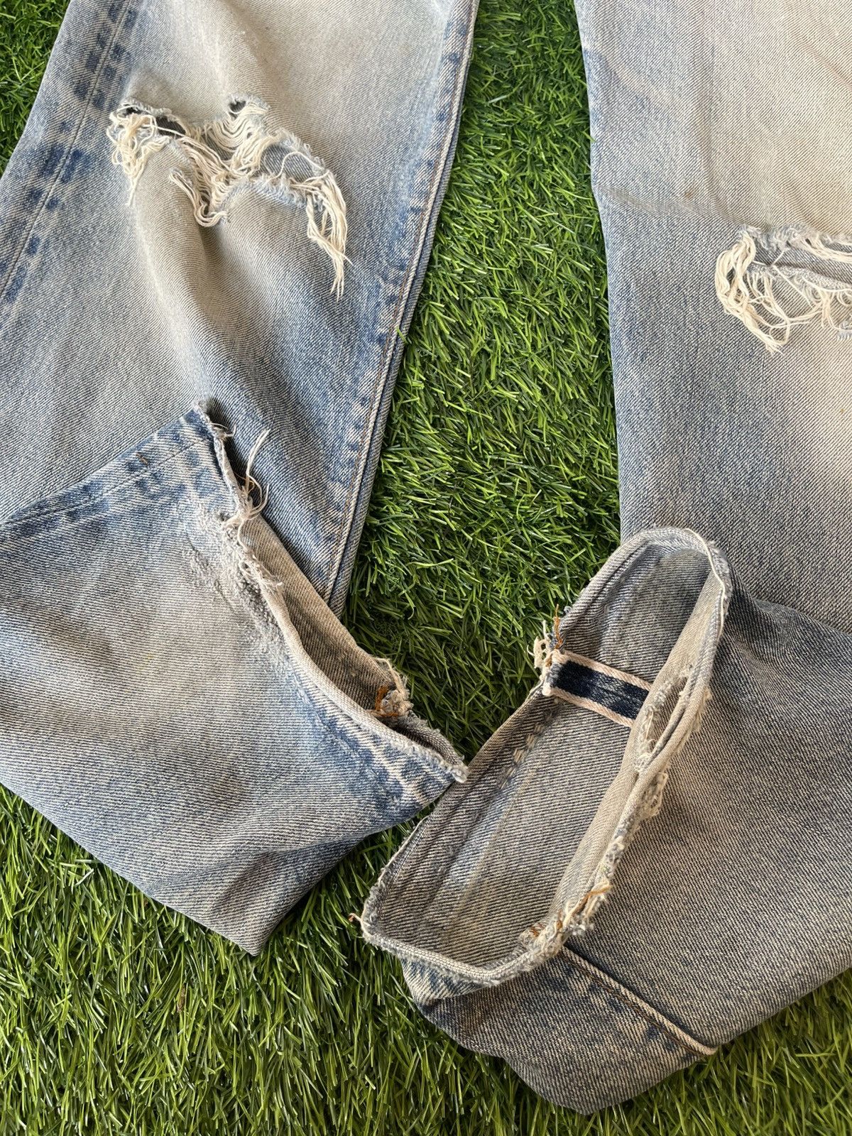 Levi's Vintage 80s🔥Levi’s 501🔥Rindem Hidden Rivets Selvedge Denim Size US 33 - 18 Thumbnail