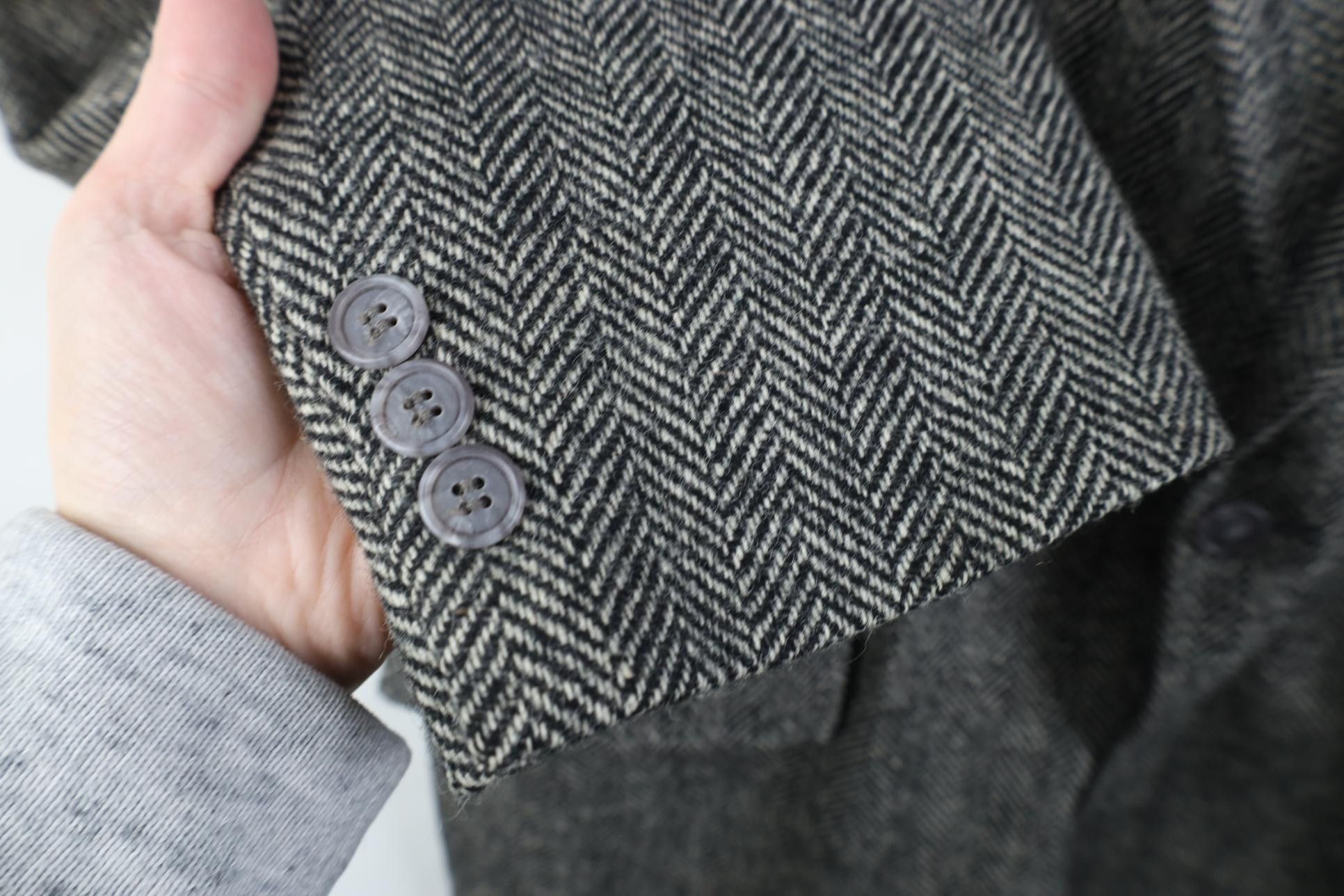Vintage Vintage 90s Streetwear Herringbone Suit Coat Blazer Jacket Size US XL / EU 56 / 4 - 7 Thumbnail