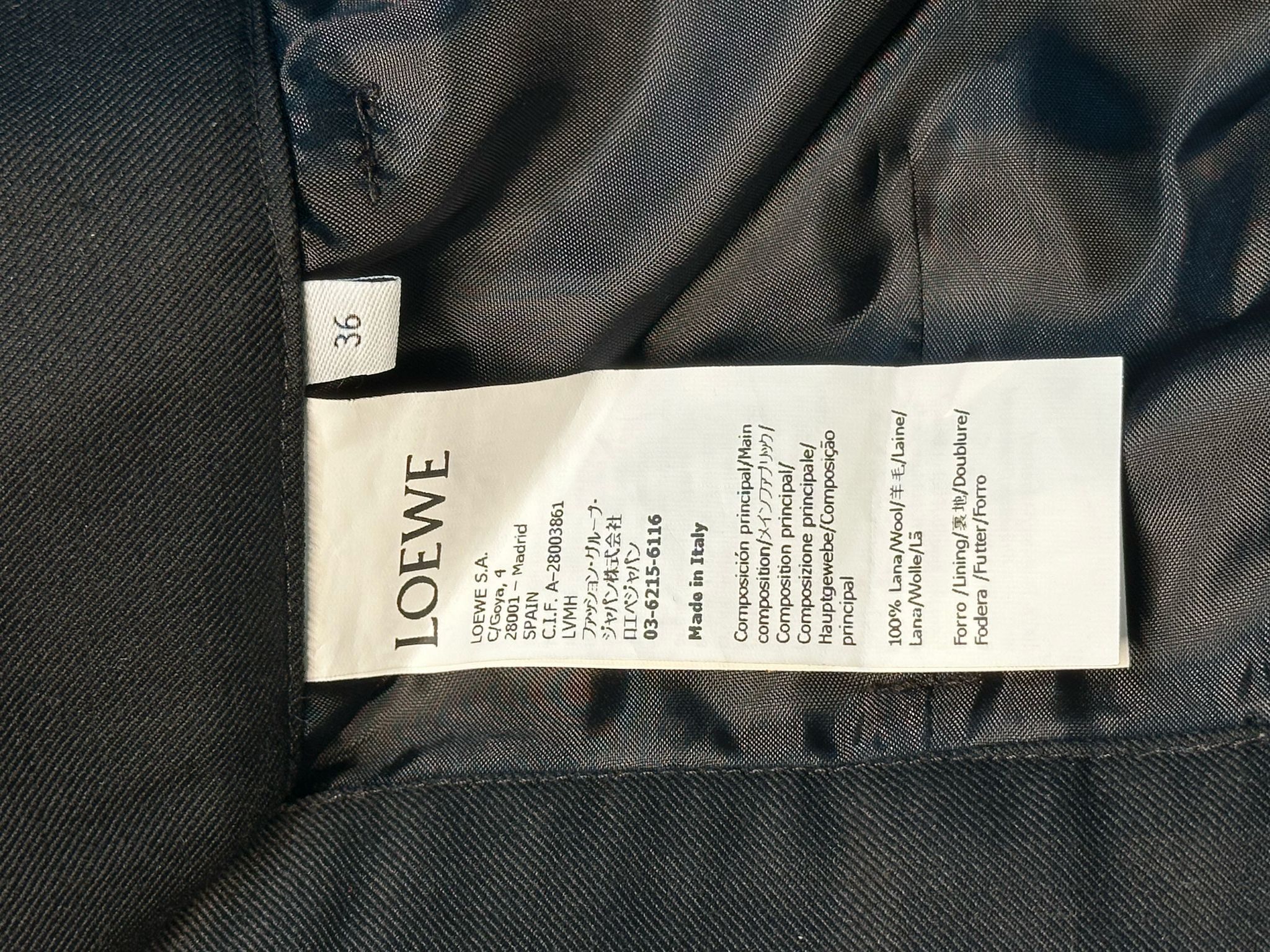 Loewe Loewe Black Deconstructed Double-Button Wool Trousers Size 25" / US 0 / IT 36 - 4 Thumbnail