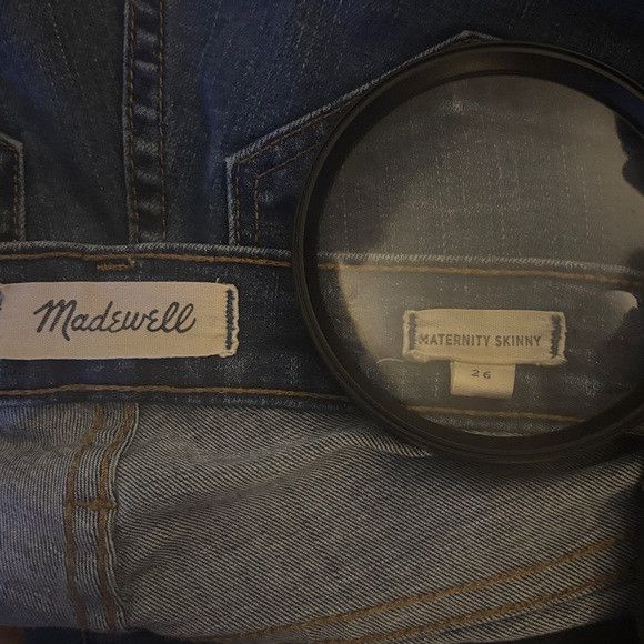 Madewell Madewell Maternity Skinny Dark Blue Jean 26 Size 26" / US 2 / IT 38 - 9 Thumbnail