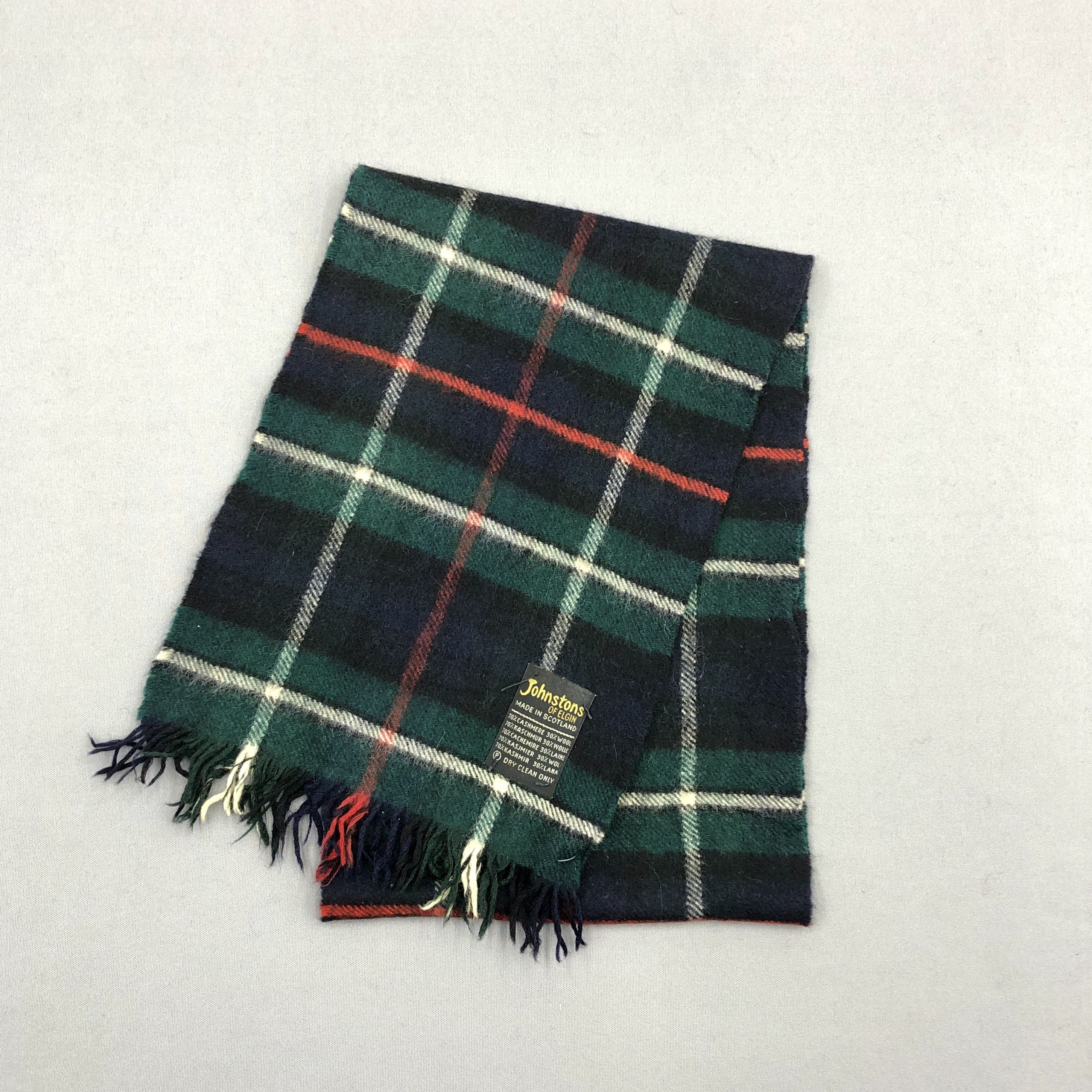 Johnstons Of Elgin Vintage 90s Johnstons Of Elgin Scarf Muffler Wool Scarves Size ONE SIZE - 2 Thumbnail