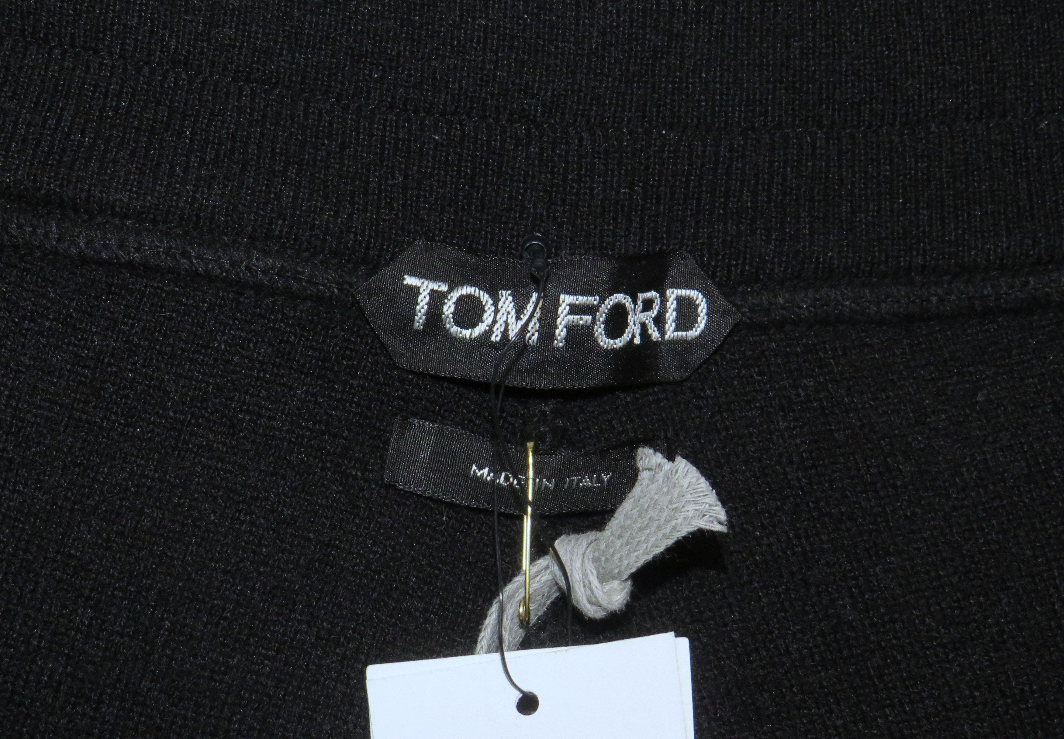 Tom Ford Black Cashmere Blend Joggers Cuffed Sweat Pant 54 NWT $3000 Size US 38 / EU 54 - 12 Thumbnail